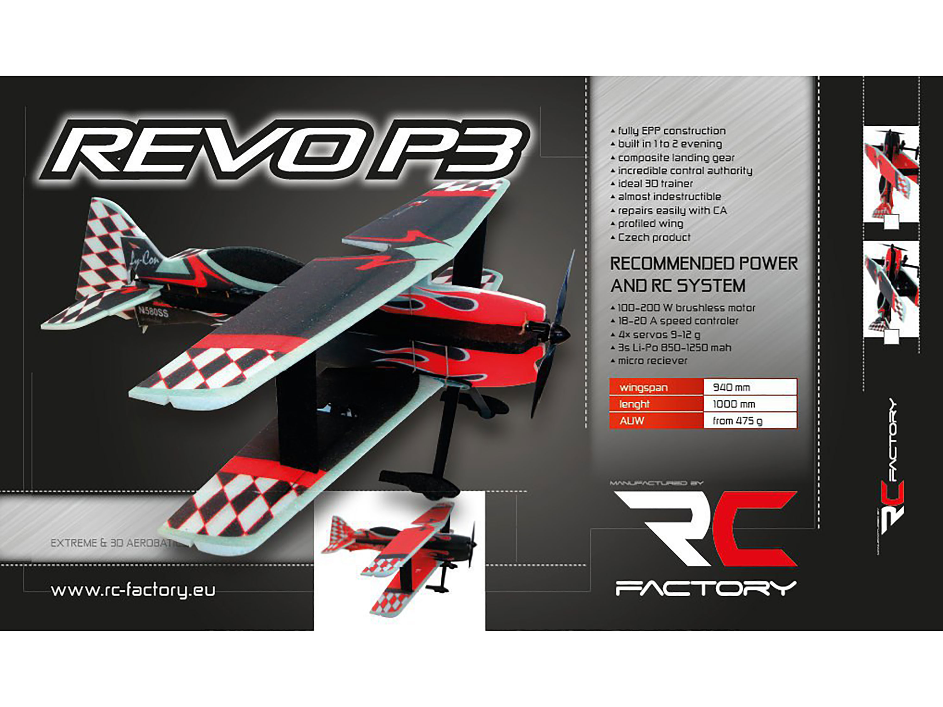 Модель для 3D-пілотажу REVO P3 (Black) (світлина #2)