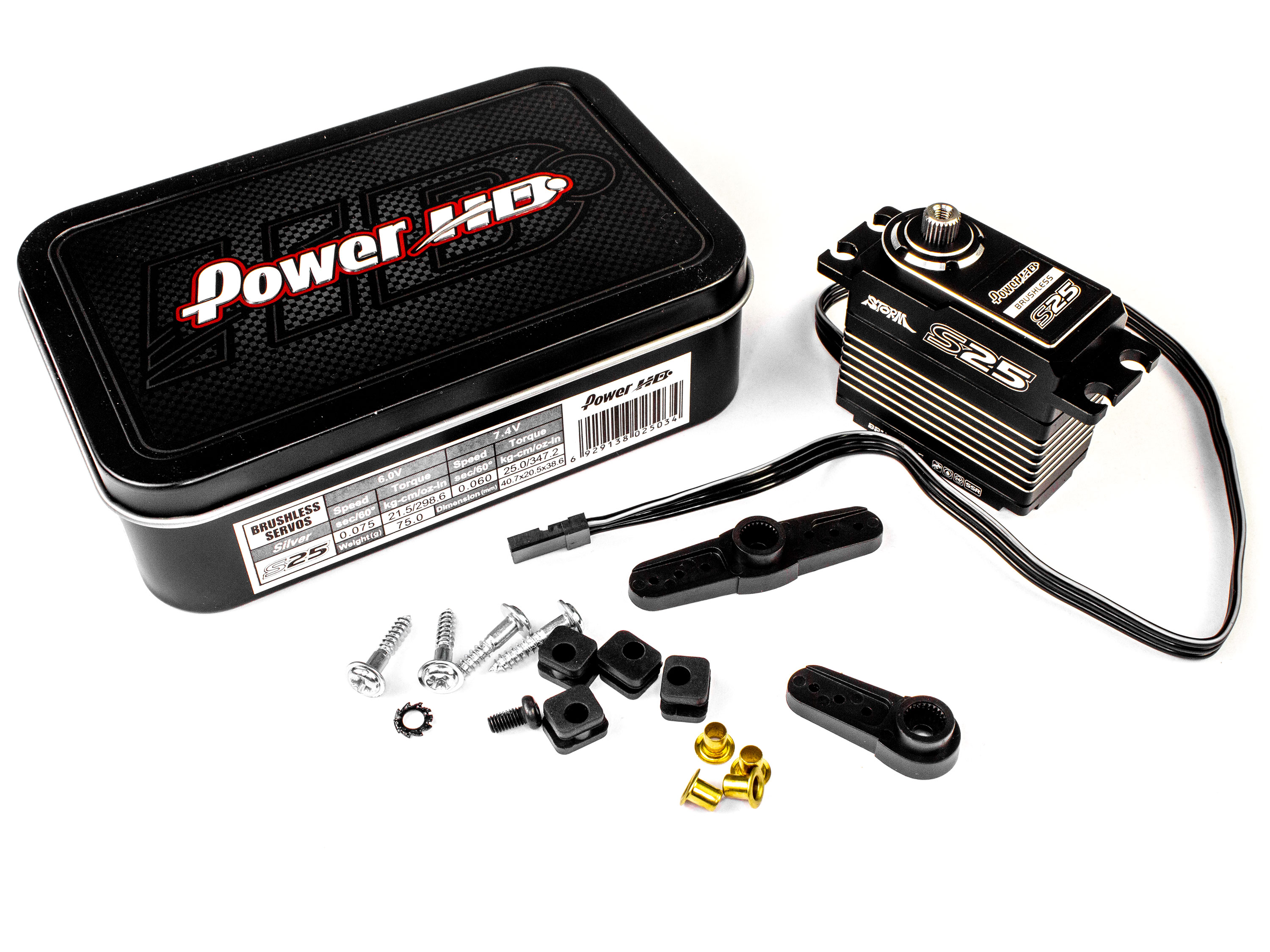 Сервомеханізм цифровий Power HD S25 75g/21.5kg/0.075sec (6.0V) (світлина #3)