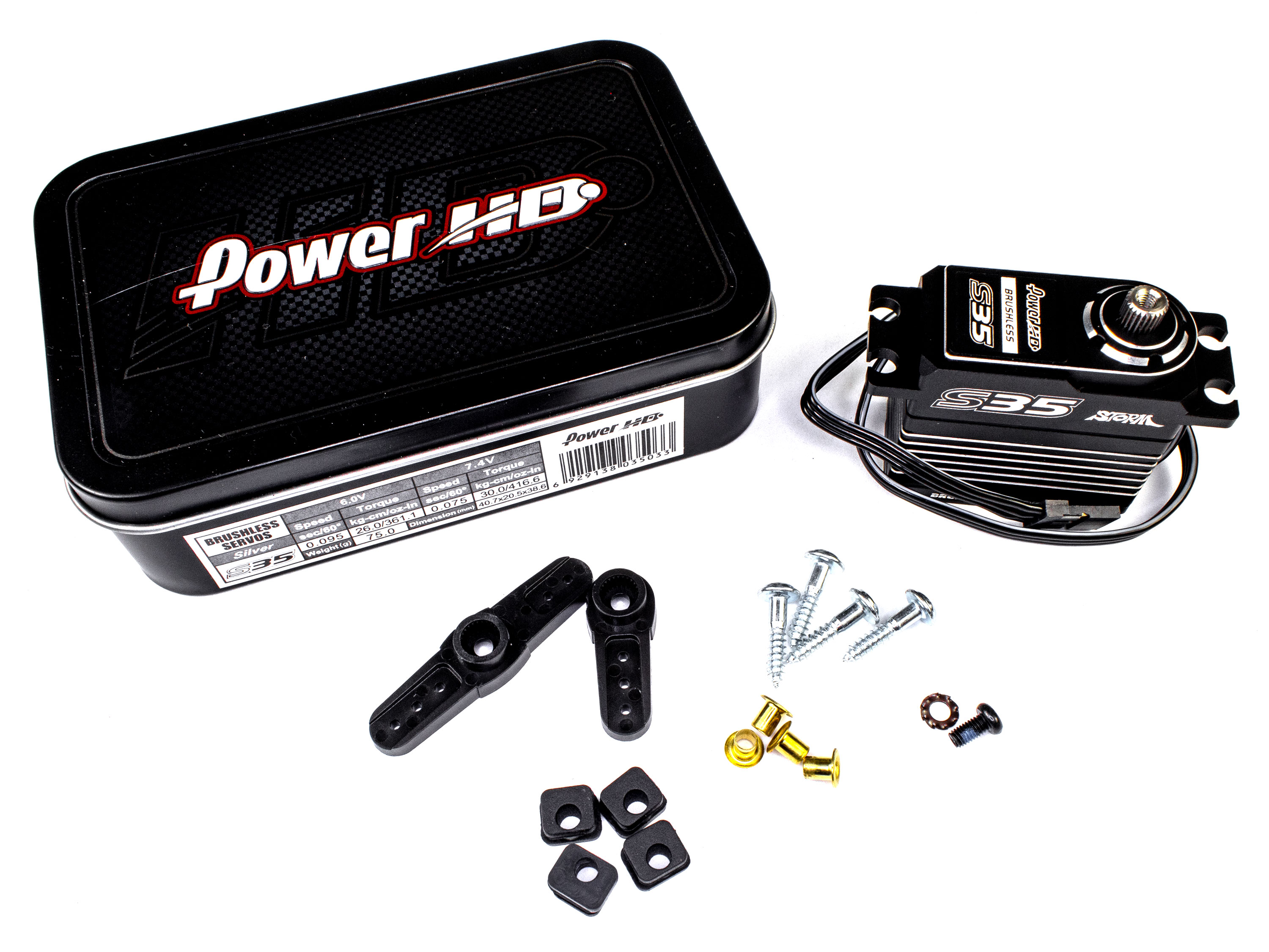 Сервомеханізм цифровий Power HD S35 75g/26kg/0.095sec (6.0V) (світлина #3)