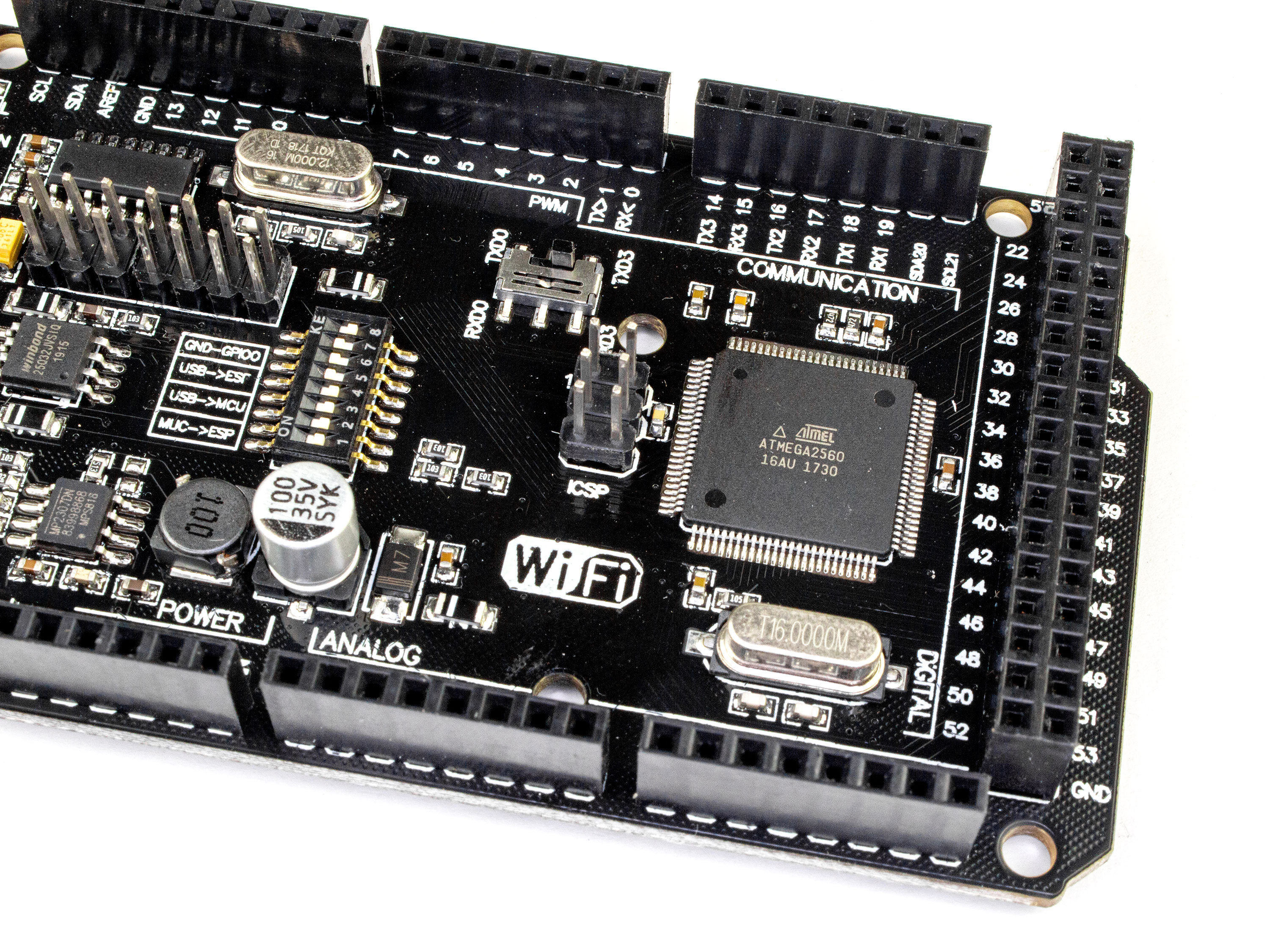 Контролер Arduino Mega 2560 R3 (CH340G) + Wi-Fi модуль (ESP8266) (світлина #3)