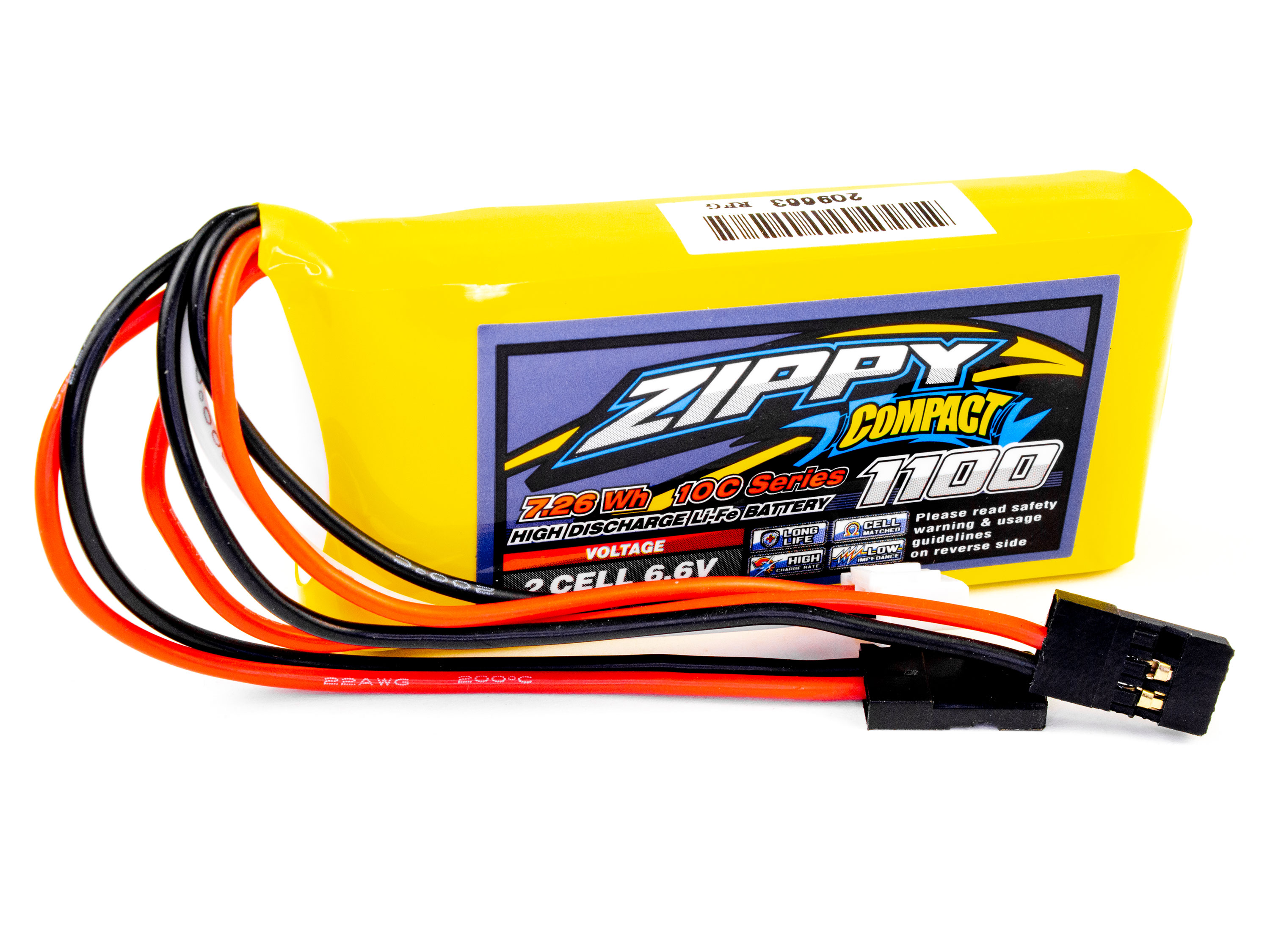 Акумулятор ZIPPY Flightmax 1100mAh LiFePo4 2S (для приймача і борта) (світлина #1)