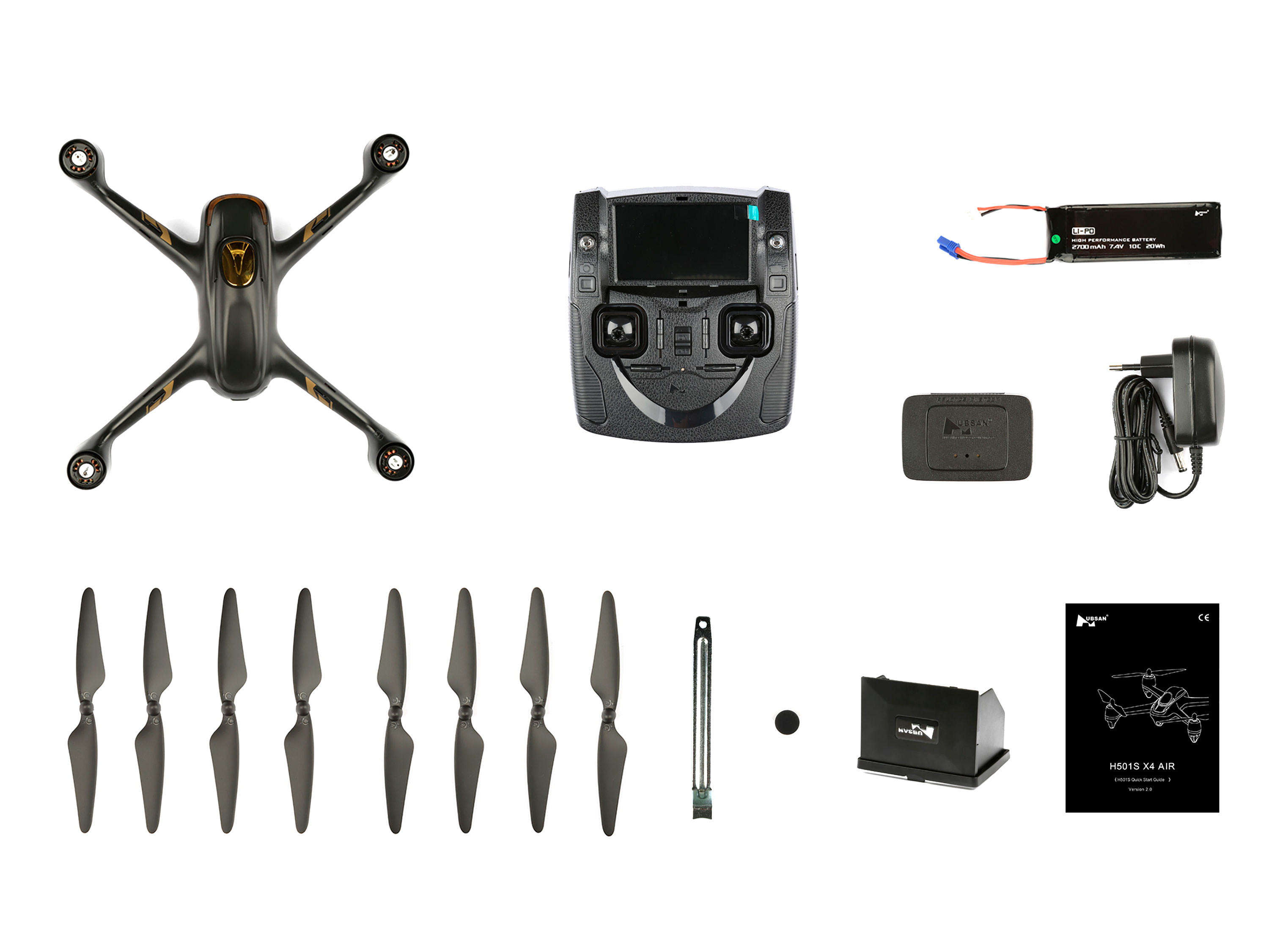 Квадрокоптер Hubsan H501S X4 Air Standart Edition FPV (чорний) (світлина #7)