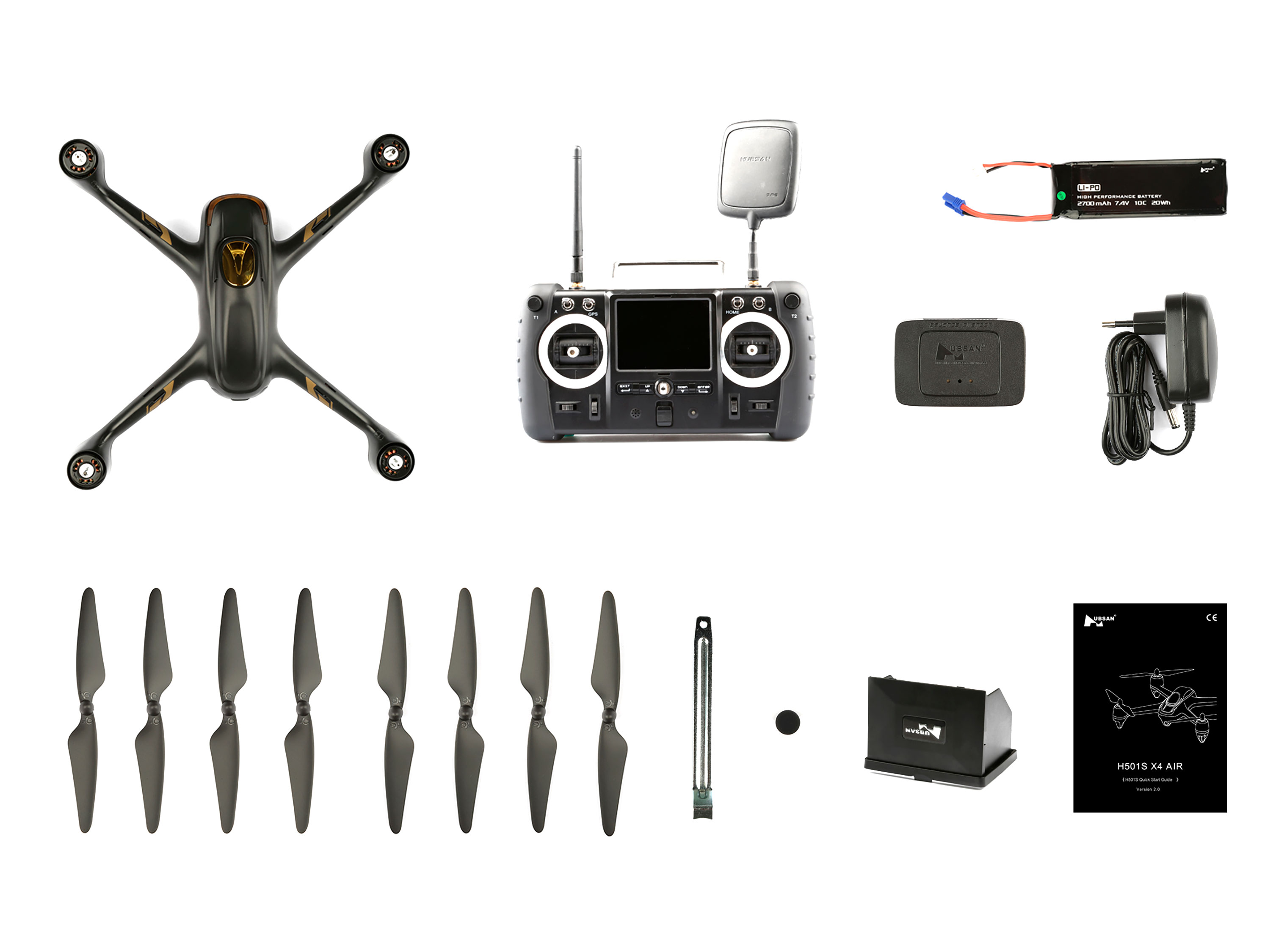 Квадрокоптер Hubsan H501S X4 Air Pro High Edition FPV (чорний) (світлина #7)