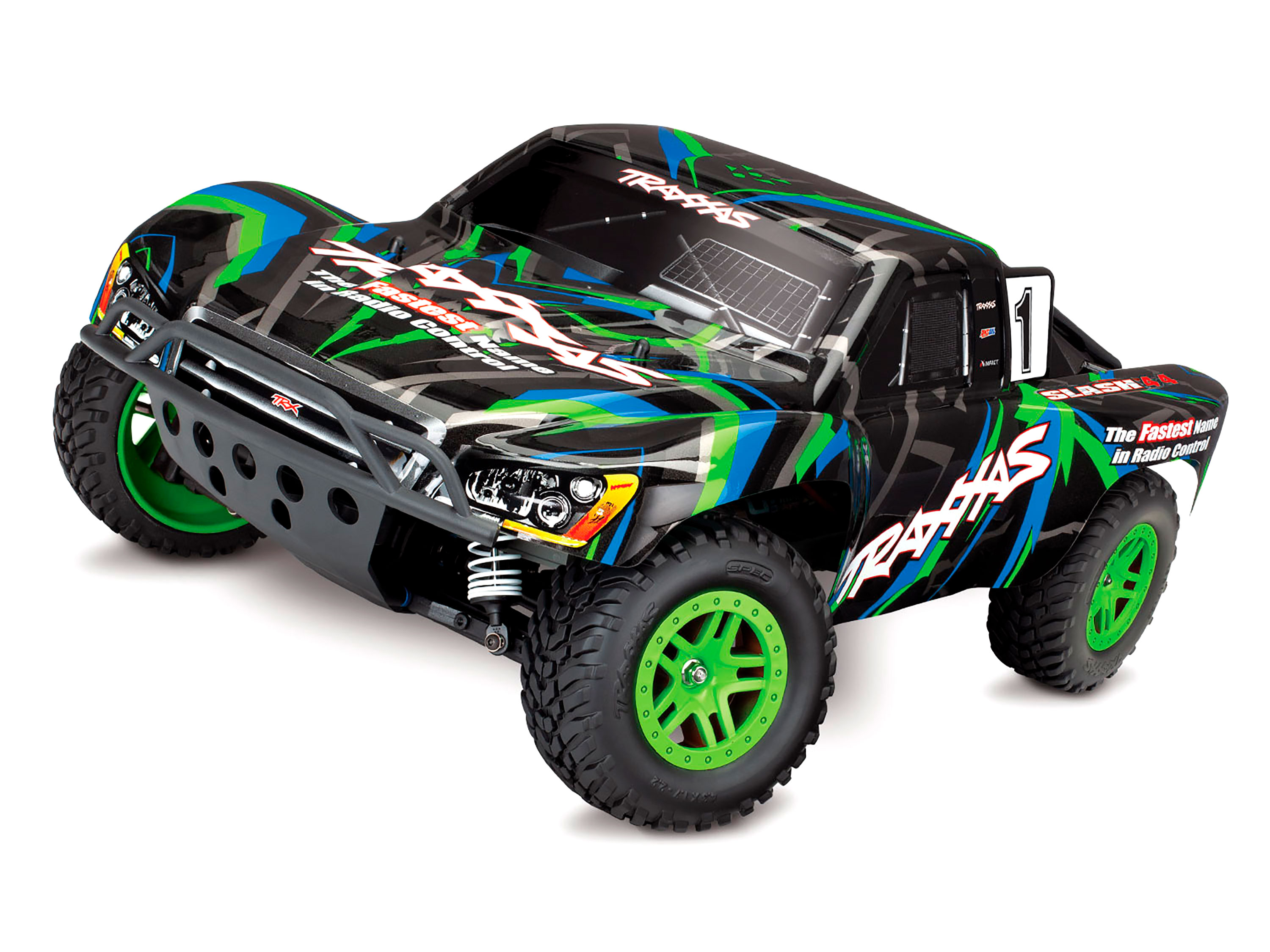 Автомодель шорт-корс Traxxas Slash 4x4 4WD 1/10 RTR (68054-1 Green) (світлина #1)
