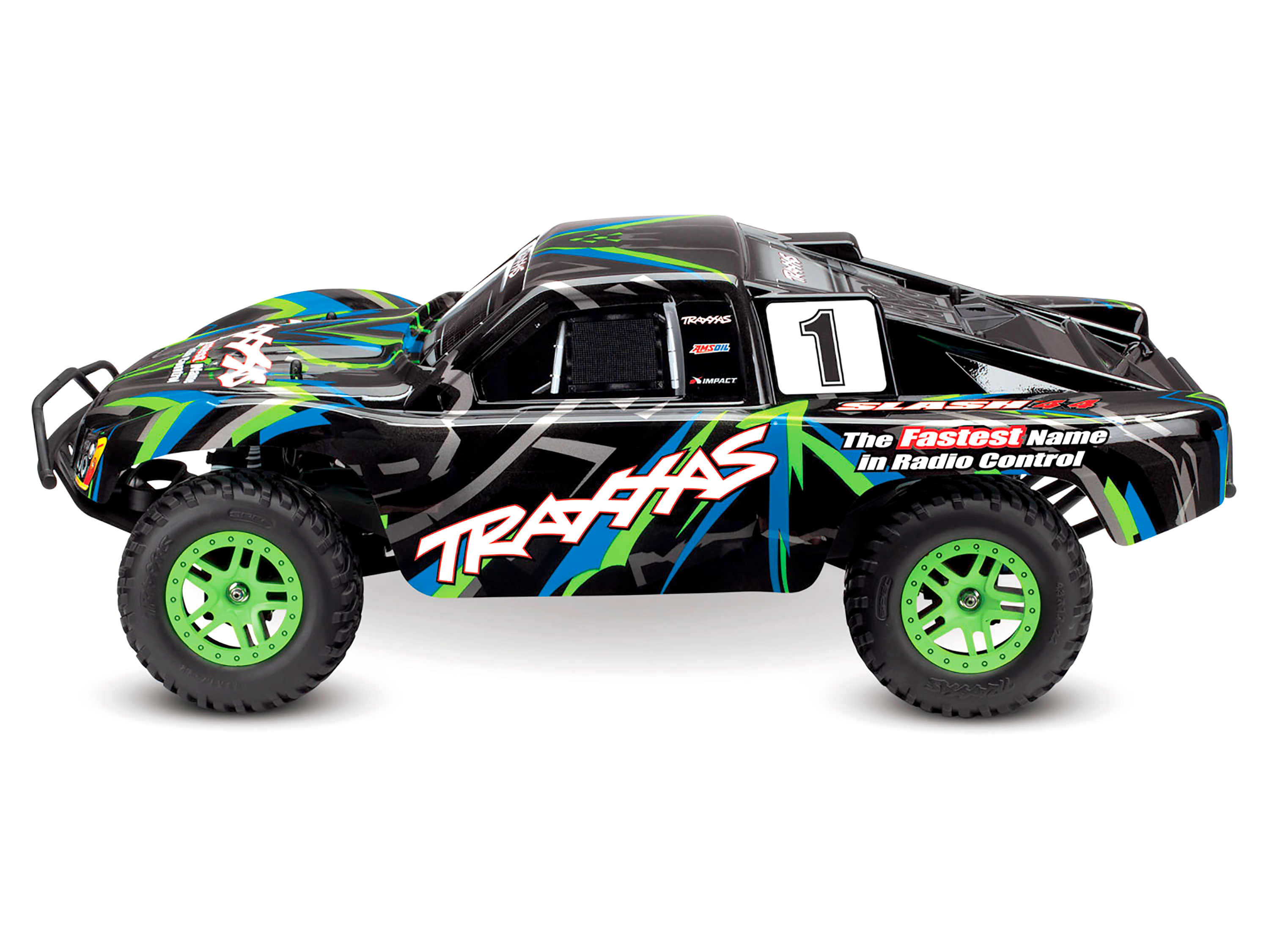 Автомодель шорт-корс Traxxas Slash 4x4 4WD 1/10 RTR (68054-1 Green) (світлина #3)