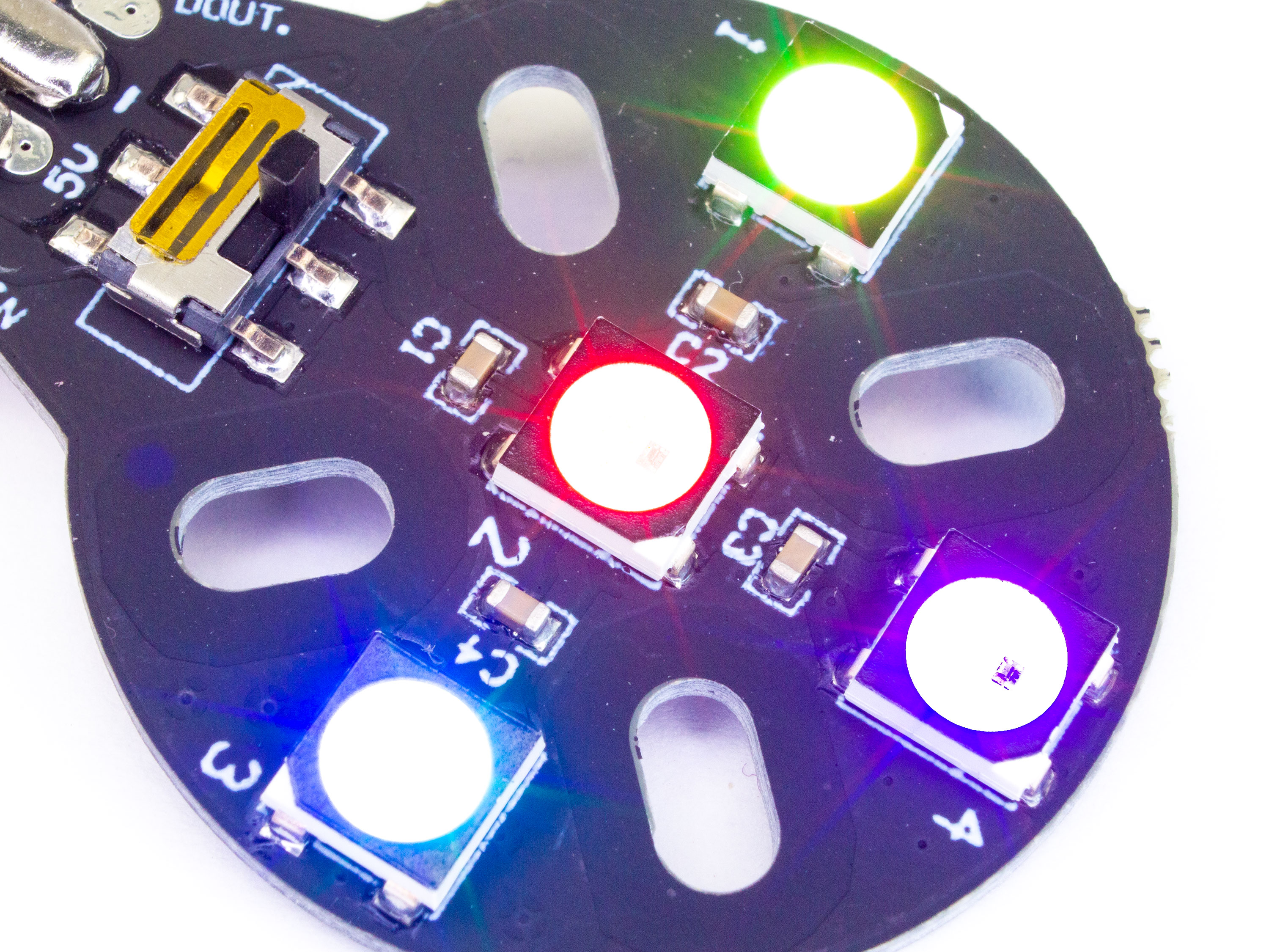 Комплект LED-підсвітки RGB для квадрокоптерів (4шт) (світлина #4)