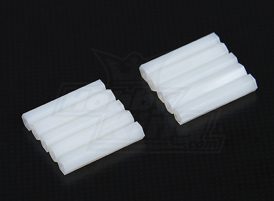 Стійка нейлонова 5.6мм x 30мм M3 (світлина #1)