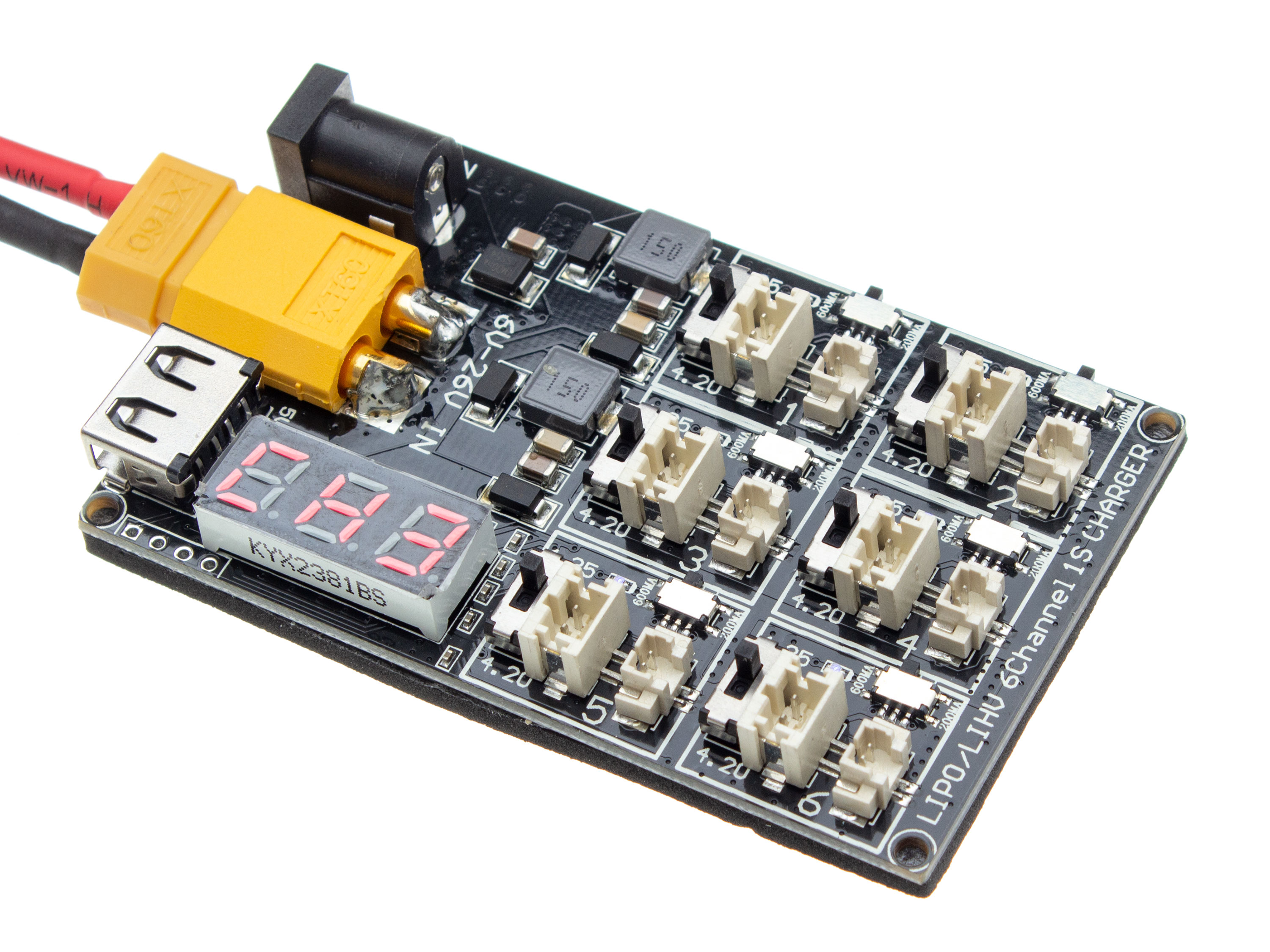 Зарядний пристрій AKK для 6-ти 1S LiPo/LiPoHV акумуляторів (світлина #3)