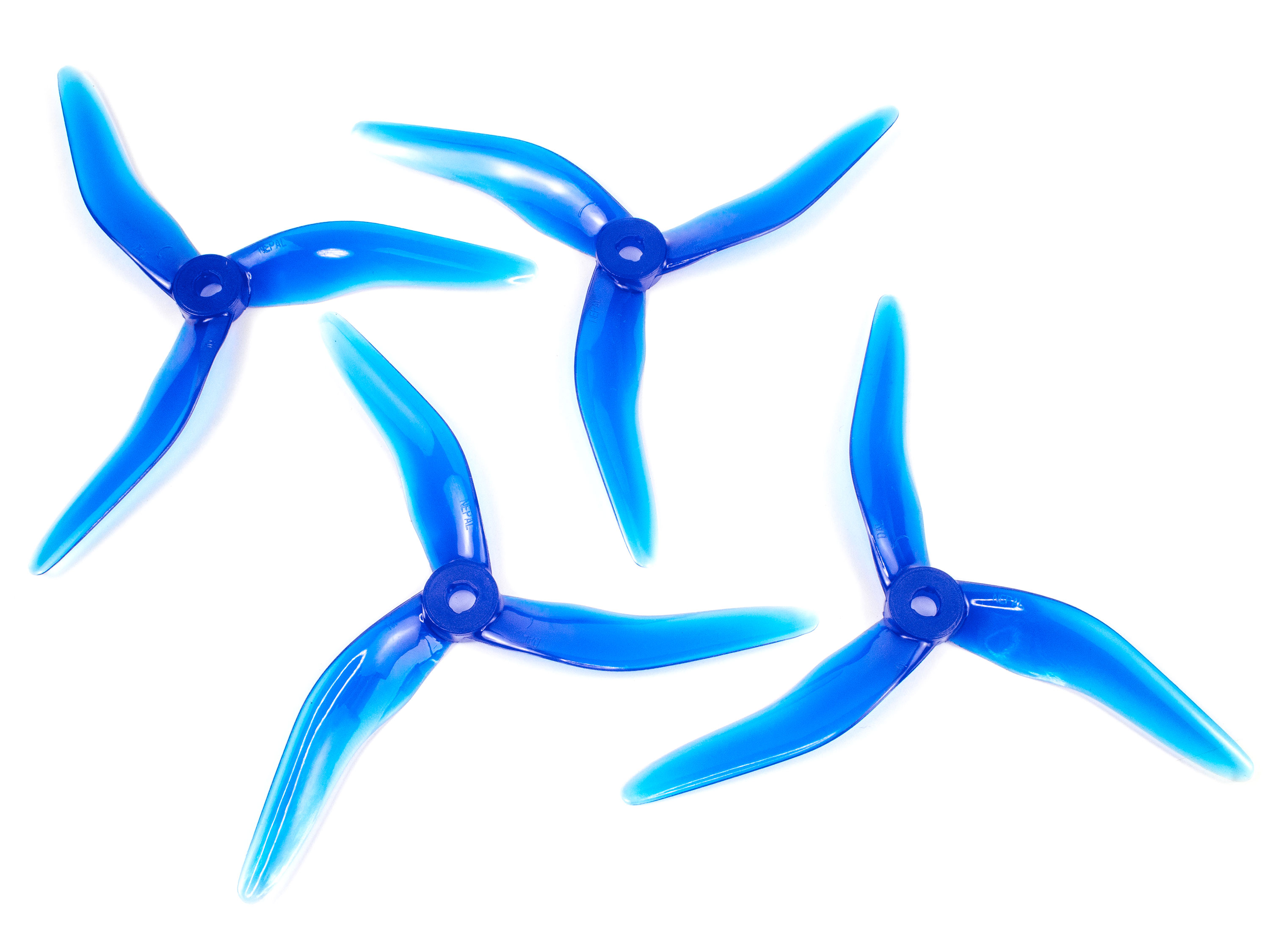 Комплект пропелерів для квадрокоптера Dalprop Nepal 5143.5 (Crystal Blue) (світлина #1)