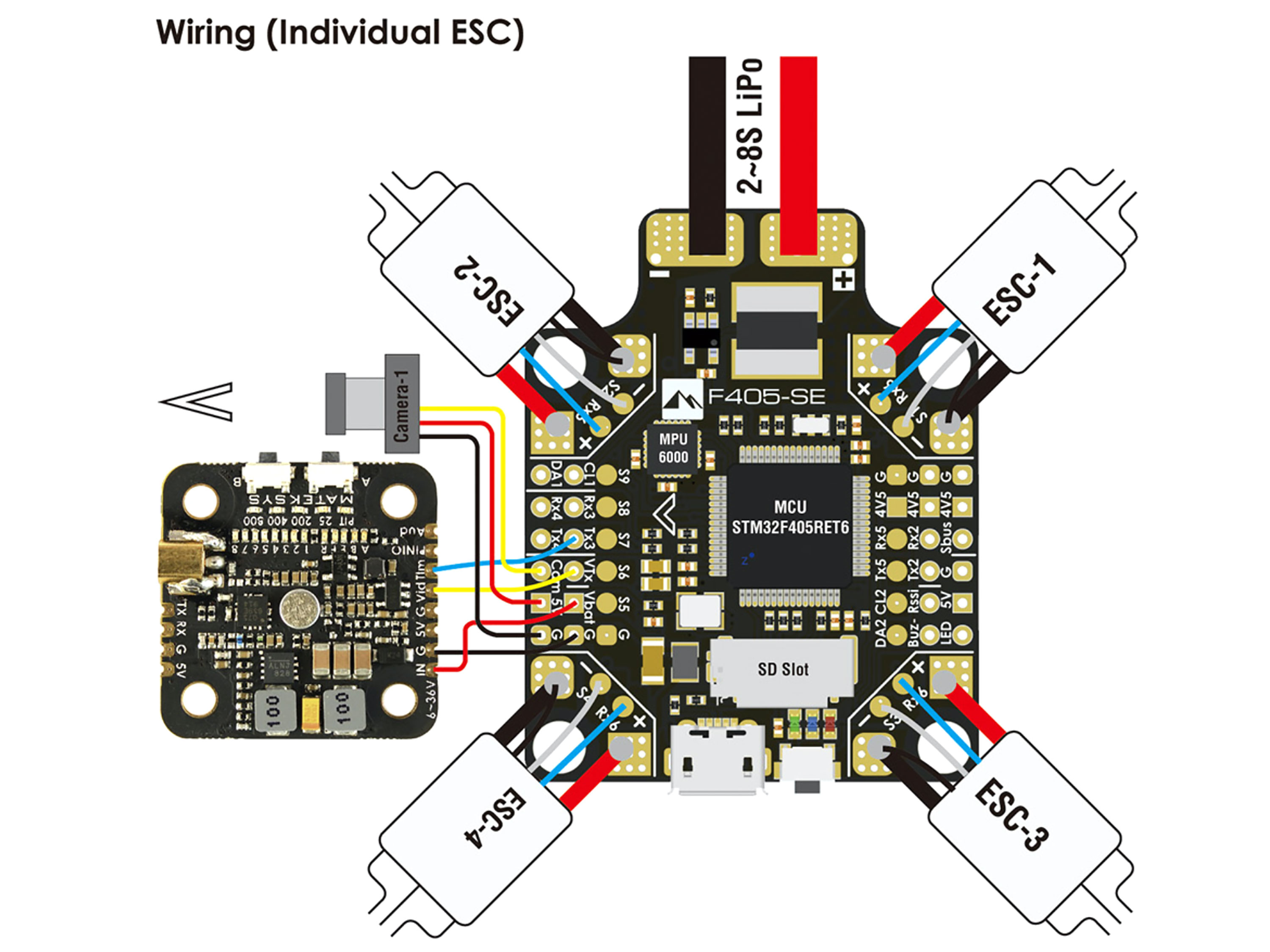 Польотний контролер Matek F405-SE (світлина #5)