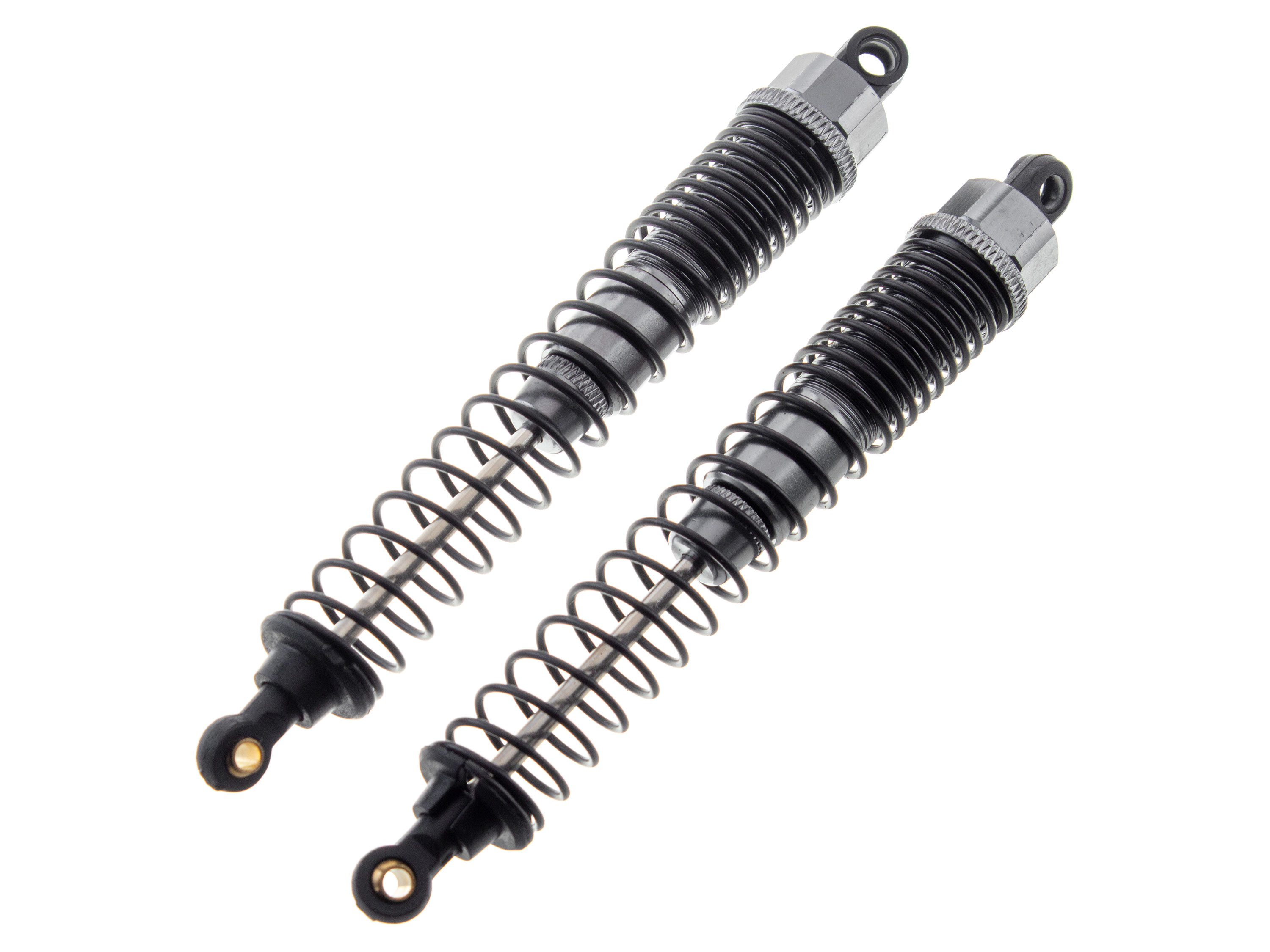 Масляні амортизатори 120мм для автомоделей 1/10 2шт (Gun metal) (світлина #1)