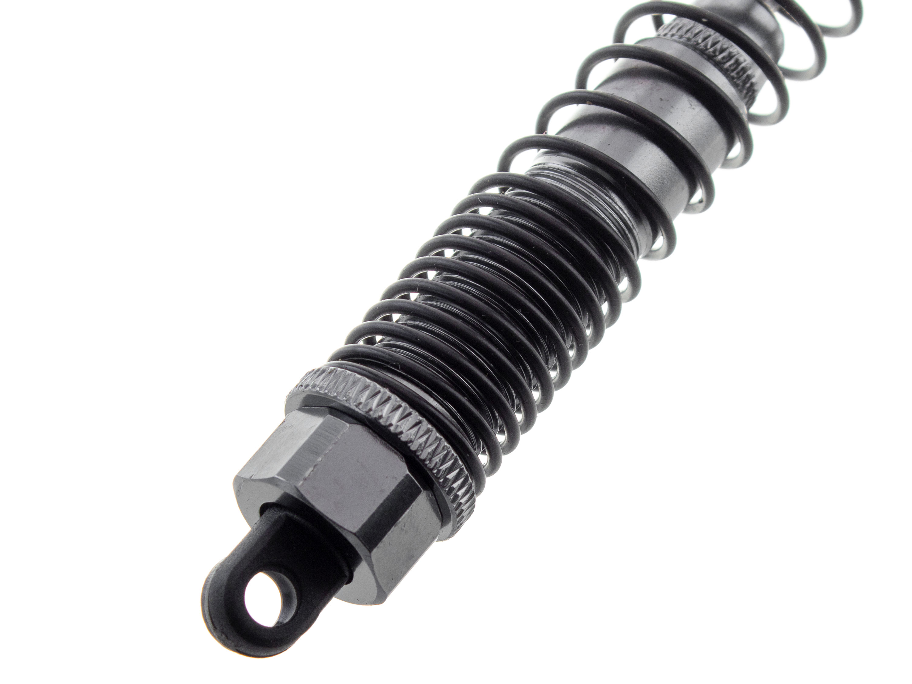 Масляні амортизатори 120мм для автомоделей 1/10 2шт (Gun metal) (світлина #4)