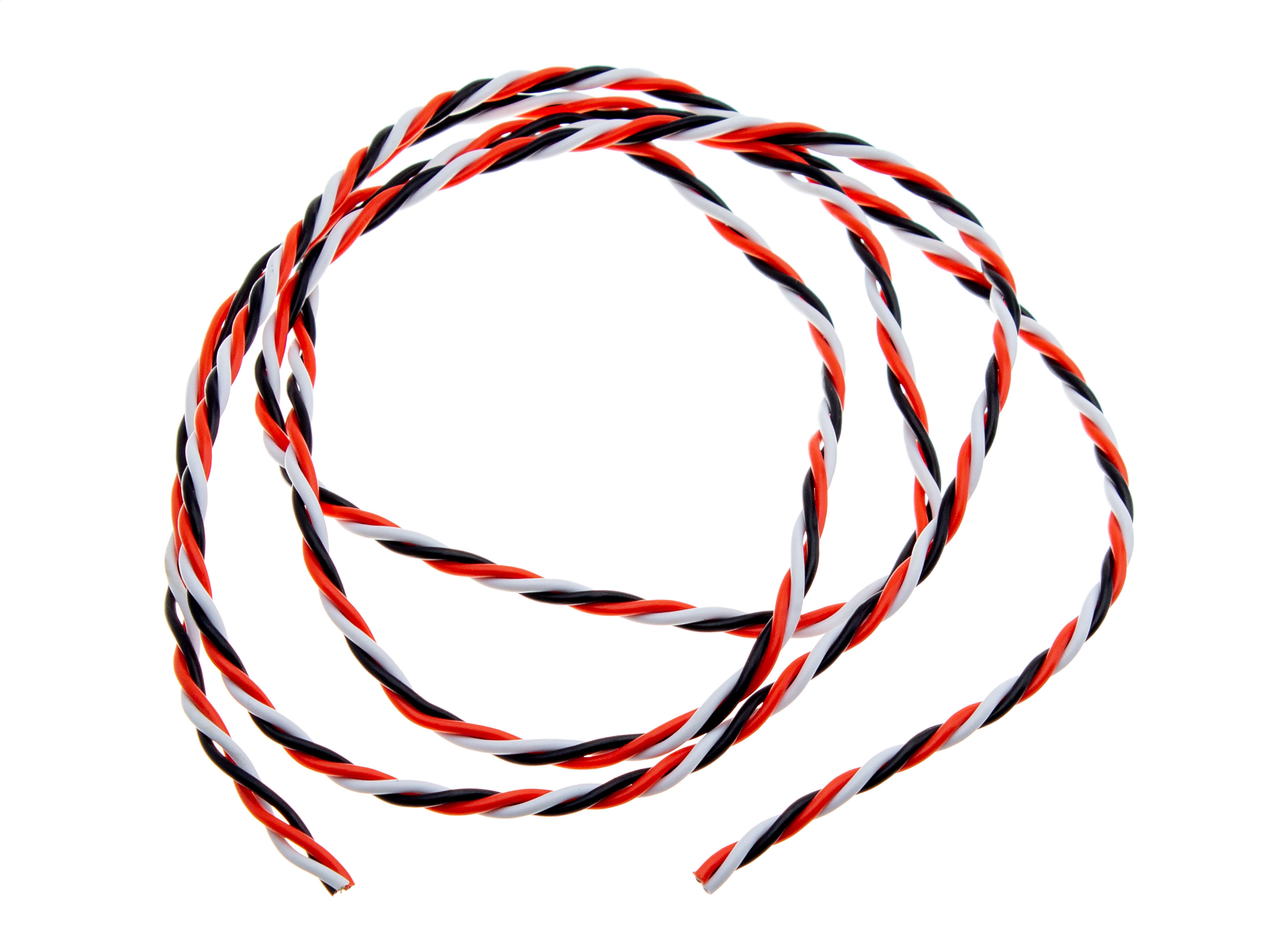 Сплетений дріт для сервомеханізмів 26AWG 1м (чорний,червоний,білий) (світлина #1)