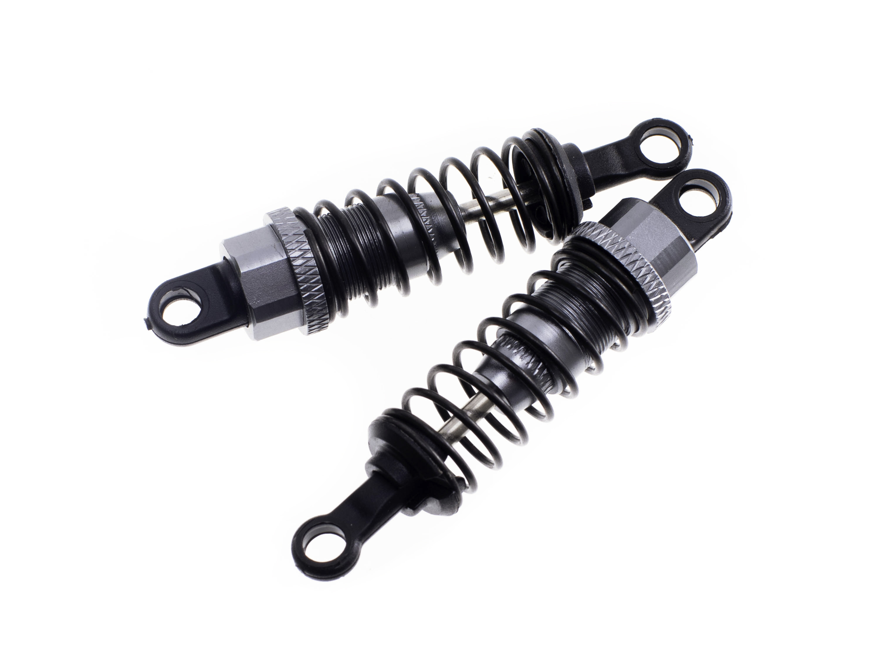 Масляні амортизатори 56мм для автомоделей 1/18 2шт (Срібні) (світлина #1)