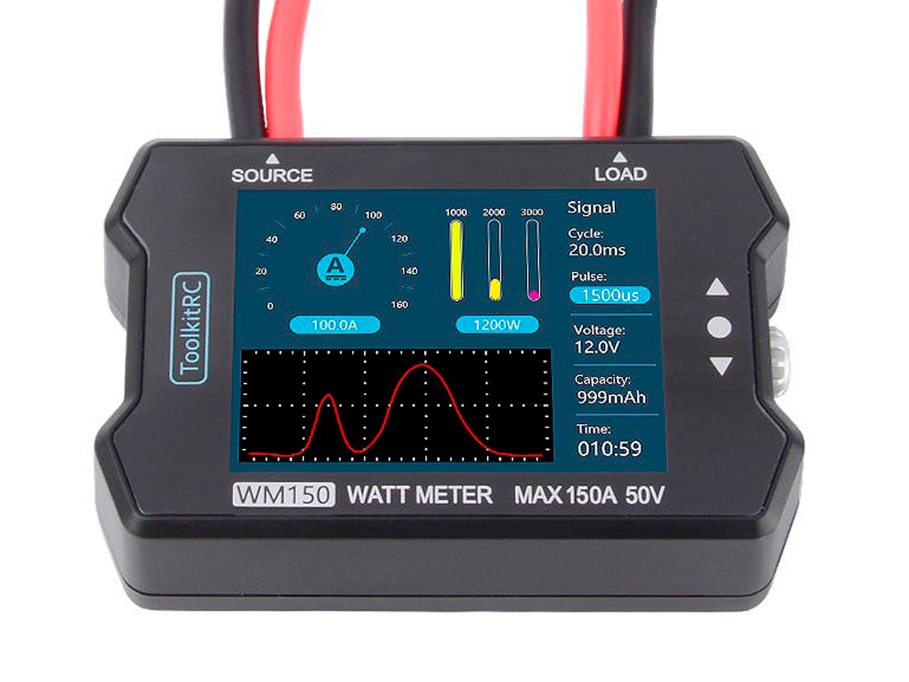 Ватметр ToolkitRC WM150 50В/150А (світлина #1)