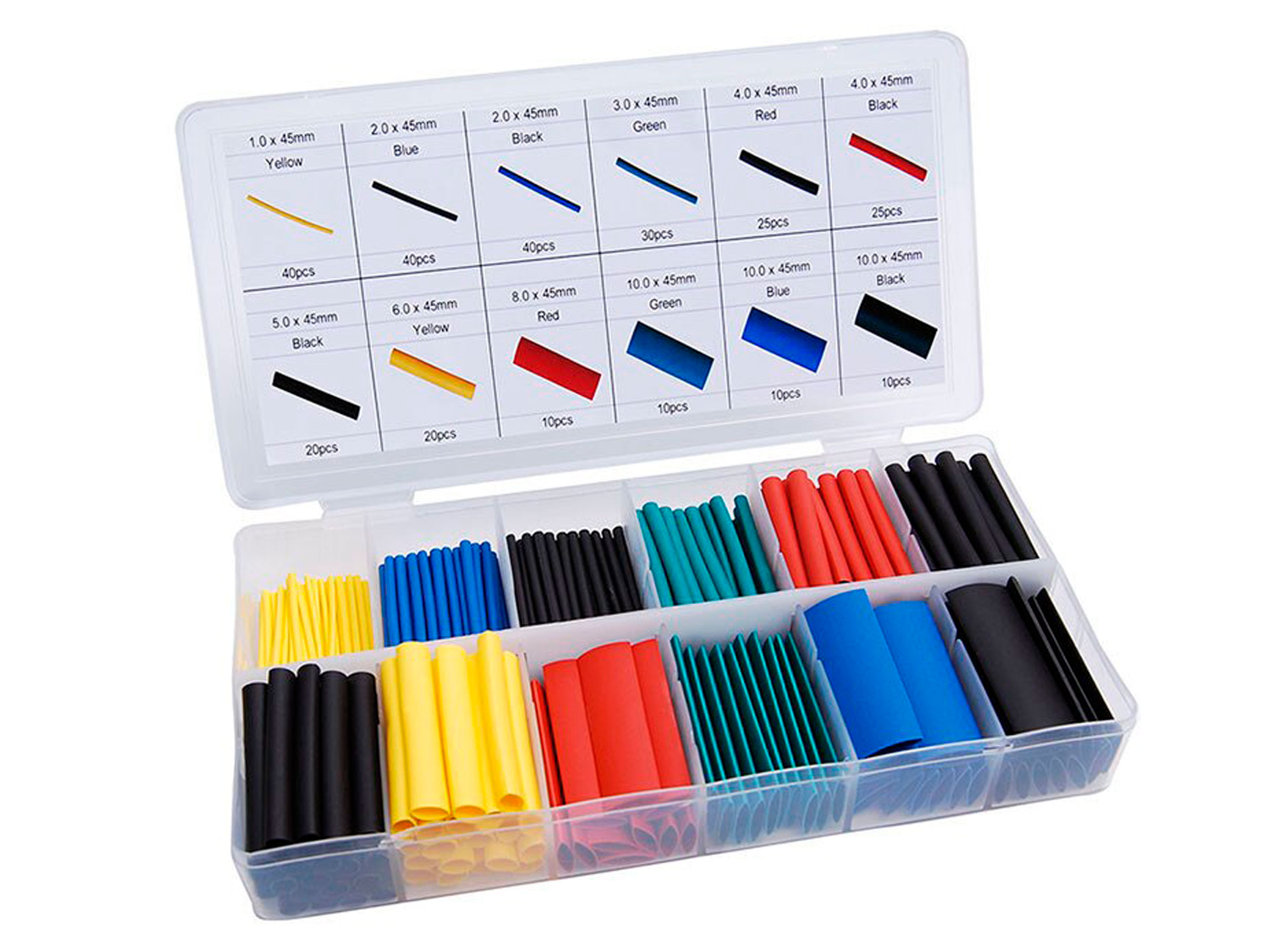 Набір термозбіжних трубок 45мм (530шт) (світлина #1)