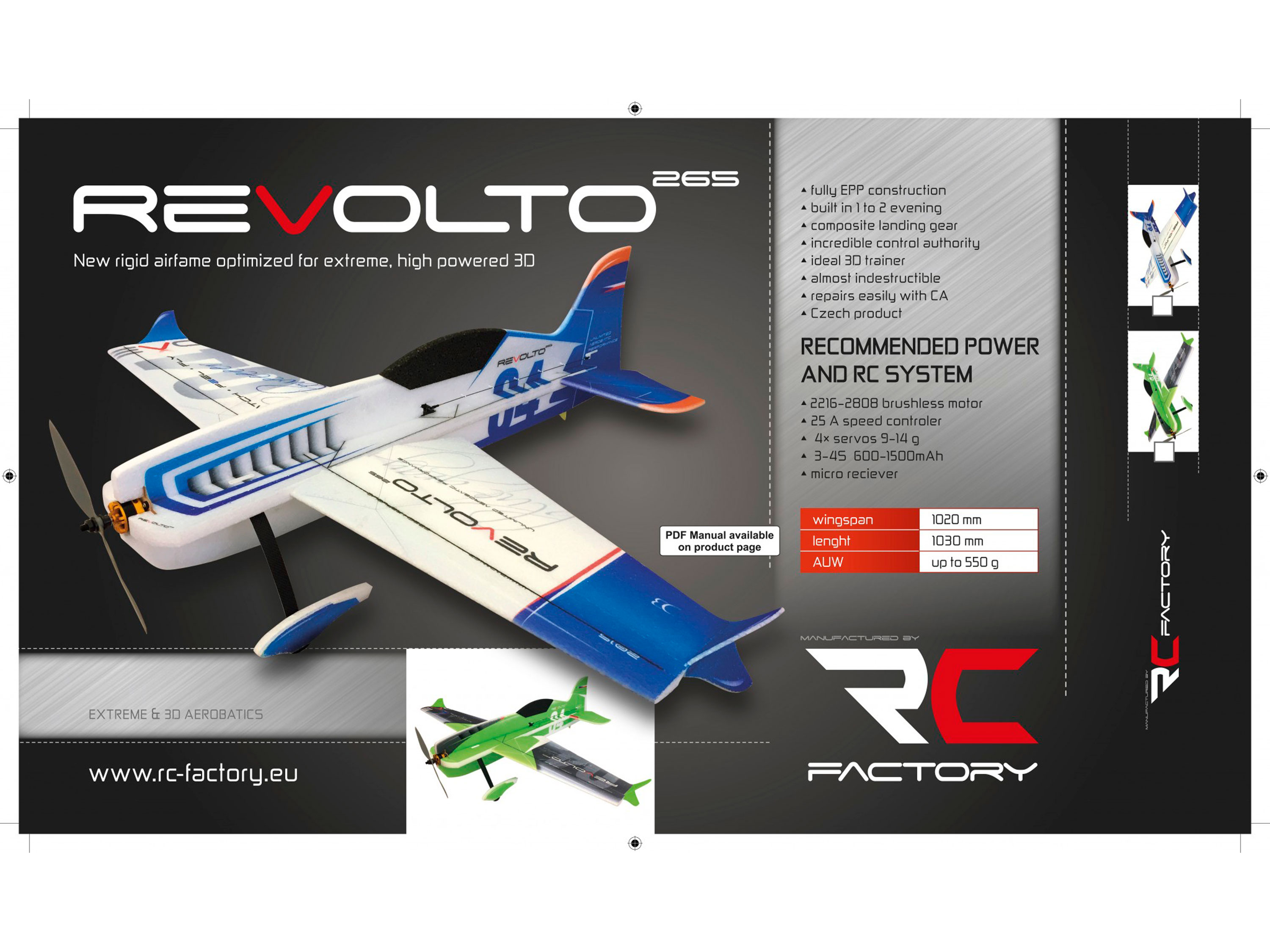 Модель для 3D-пілотажу Revolto (синя) (світлина #2)