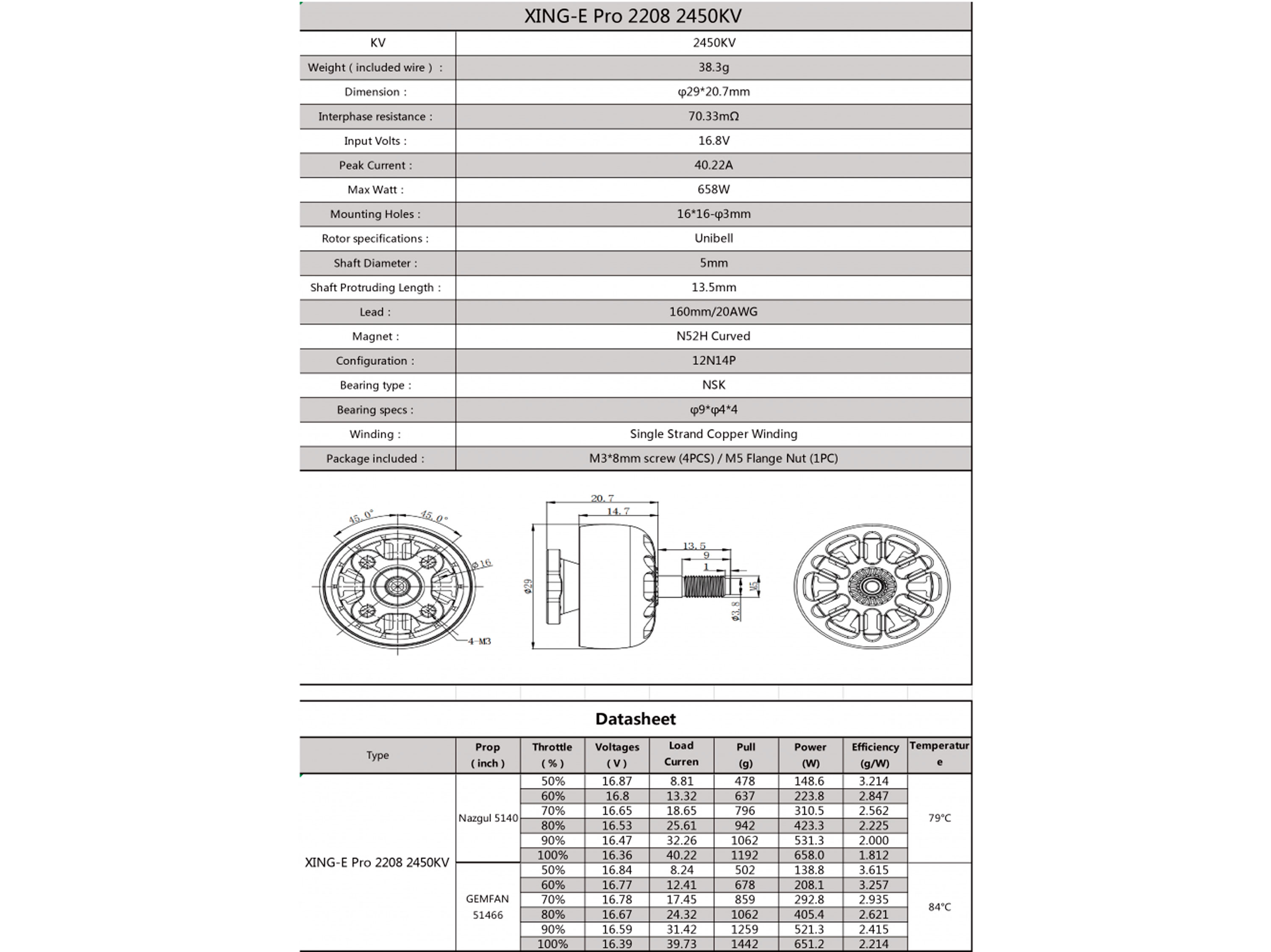 Двигун безколекторний iFlight XING-E Pro 2208-2450kv (світлина #5)