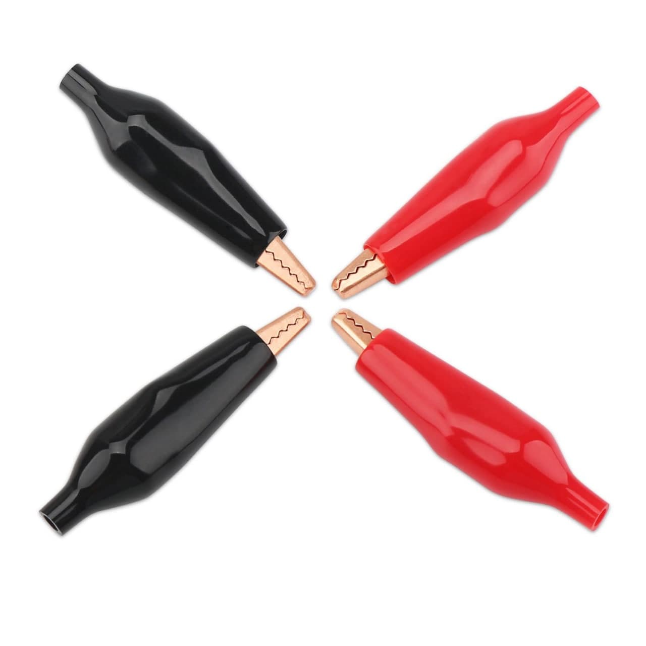 Мідні клеми міні крокодил в ізоляції 28 мм (Пара) (світлина #4)