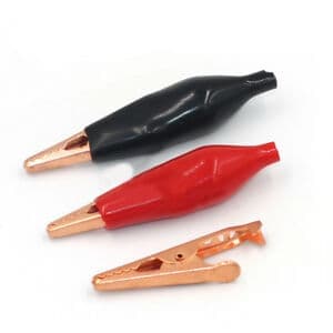 Мідні клеми міні крокодил в ізоляції 35 мм (Пара) (світлина #1)