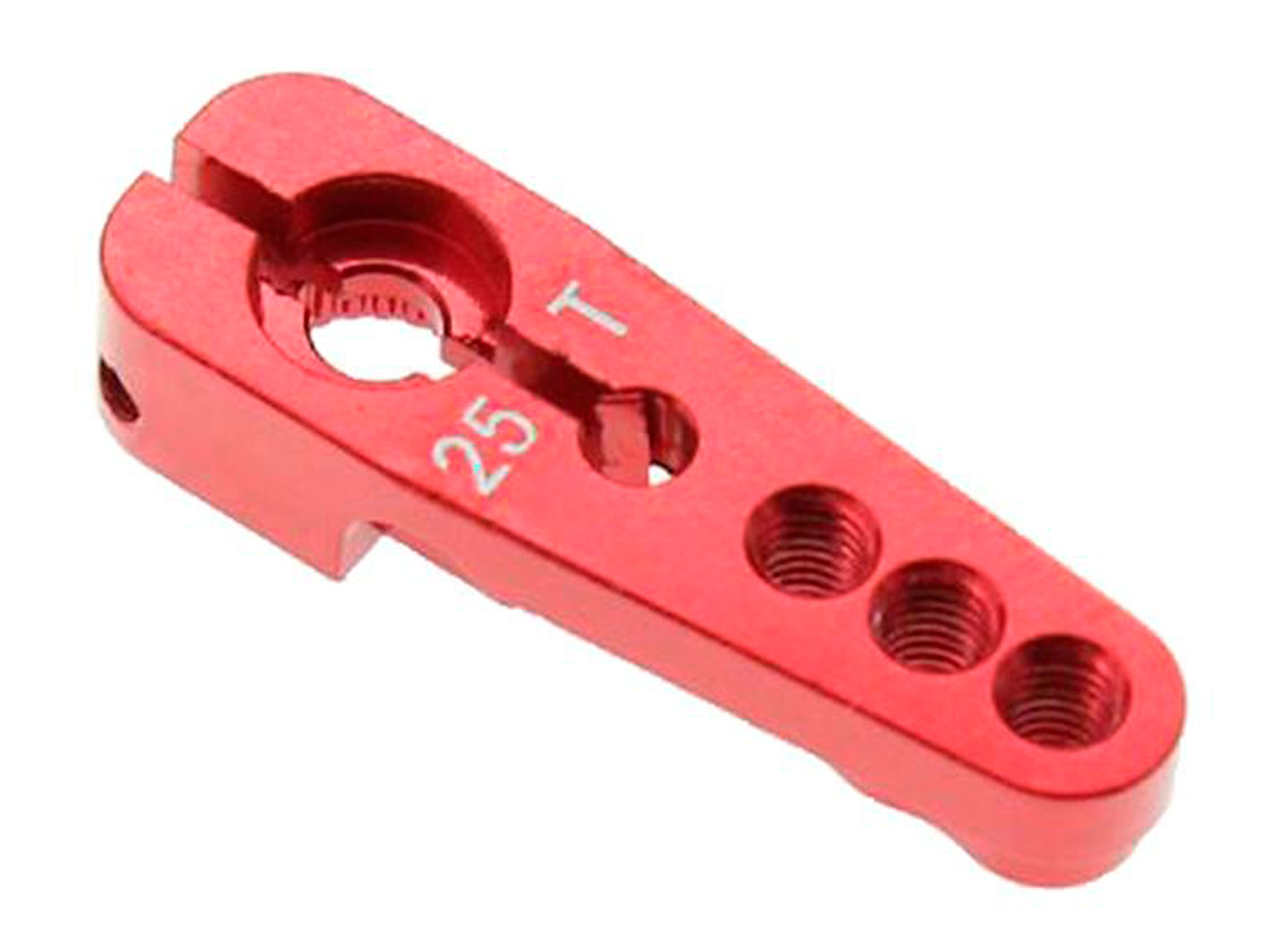 Алюмінієва качалка 25Т 29.5мм для сервомеханізмів (червона) (світлина #1)