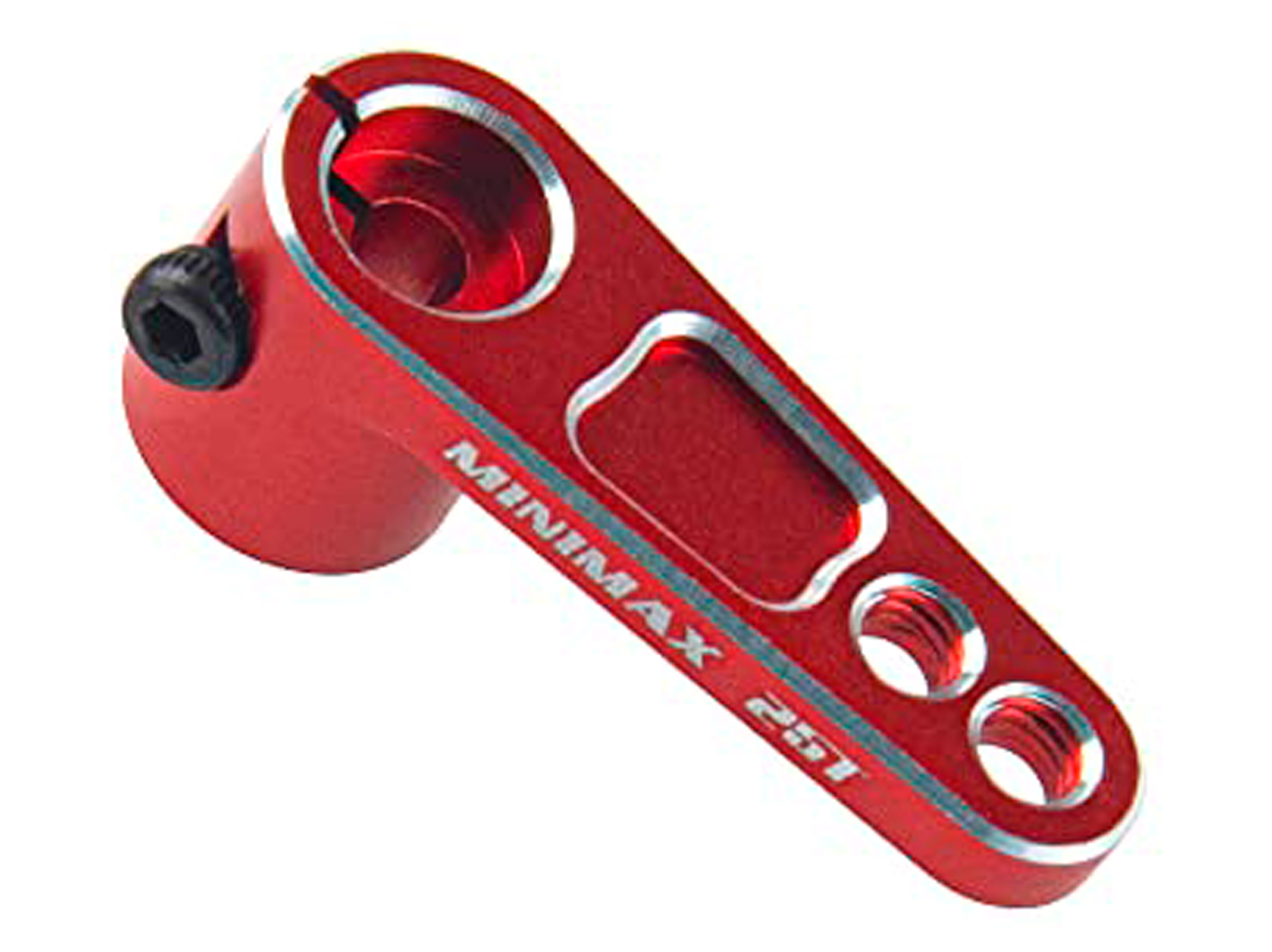 Алюмінієва качалка 25Т 28мм для сервомеханізмів (червона) (світлина #1)