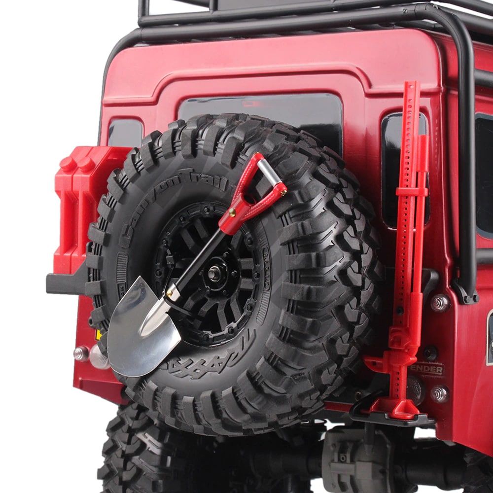 Декоративна металева лопата для краулерів та трофі автомоделей масштабу 1/10 (Червона) (світлина #4)