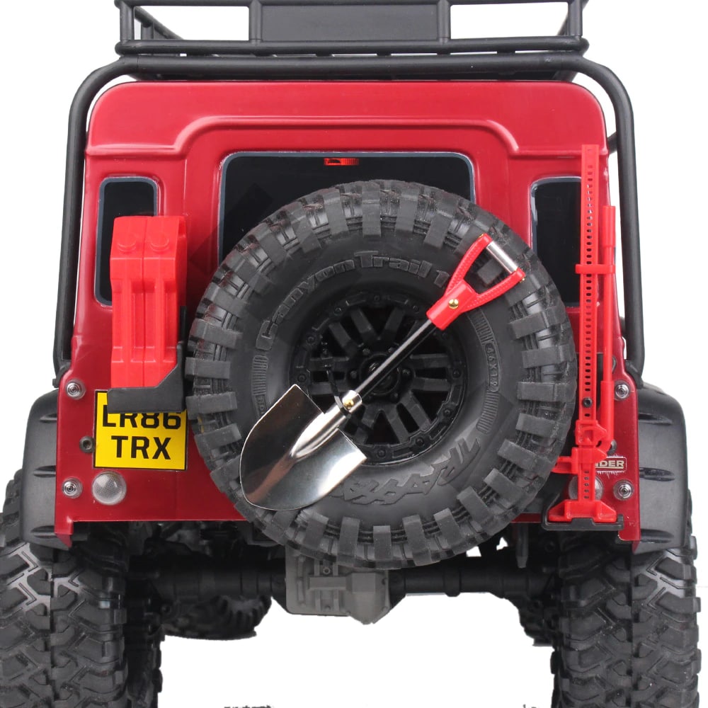 Декоративна металева лопата для краулерів та трофі автомоделей масштабу 1/10 (Червона) (світлина #8)