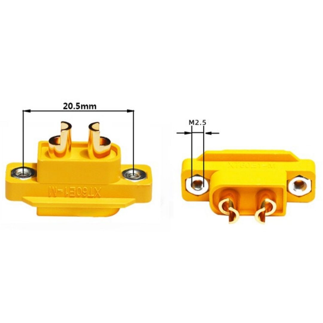 Роз’єм нейлоновий Amass XT60E1-M (папа) (світлина #2)