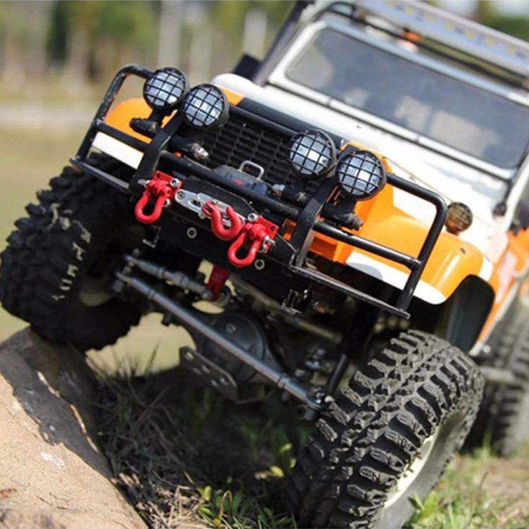 Металевий буксирувальний гачок (пара) для автомоделей масштабу 1/10 (червоний) (світлина #3)