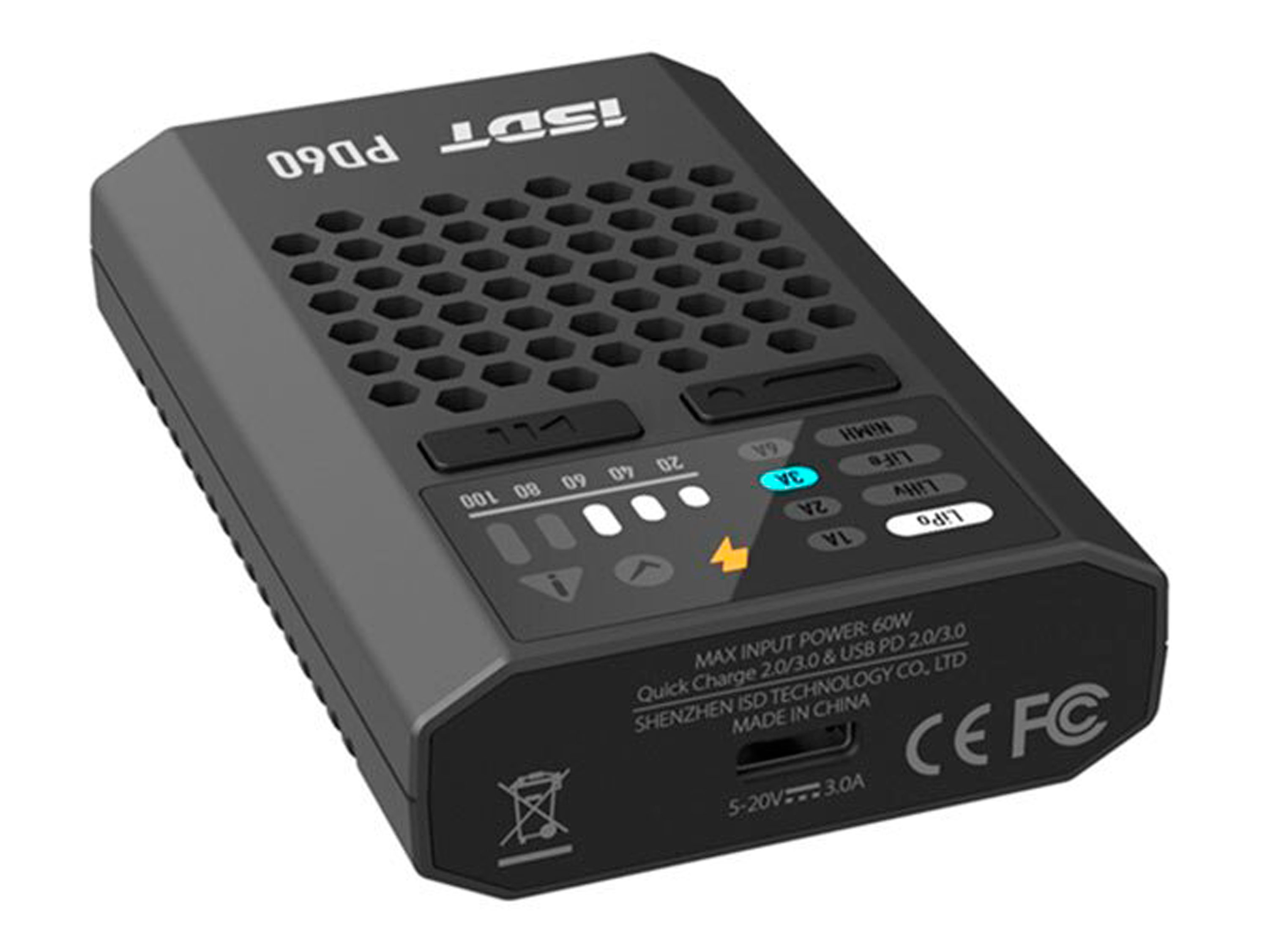 Зарядний пристрій iSDT PD60 USB-C 60W 6A (світлина #3)