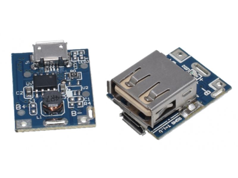 Підвищуючий модуль перетворювач USB DC-DC 3.7-5В з захистом LiPO (світлина #2)