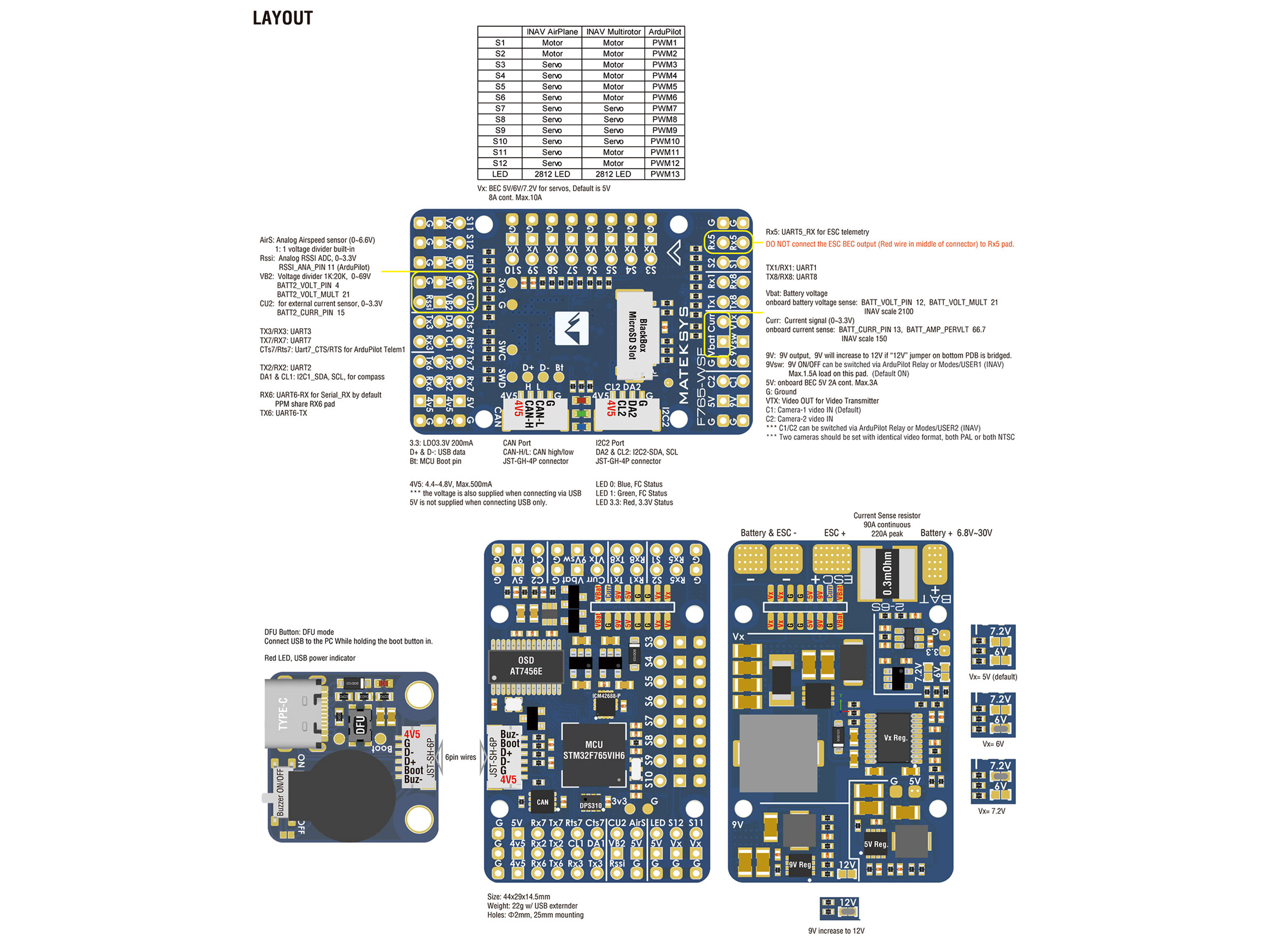 Польотний контролер Matek F765-WSE (світлина #3)