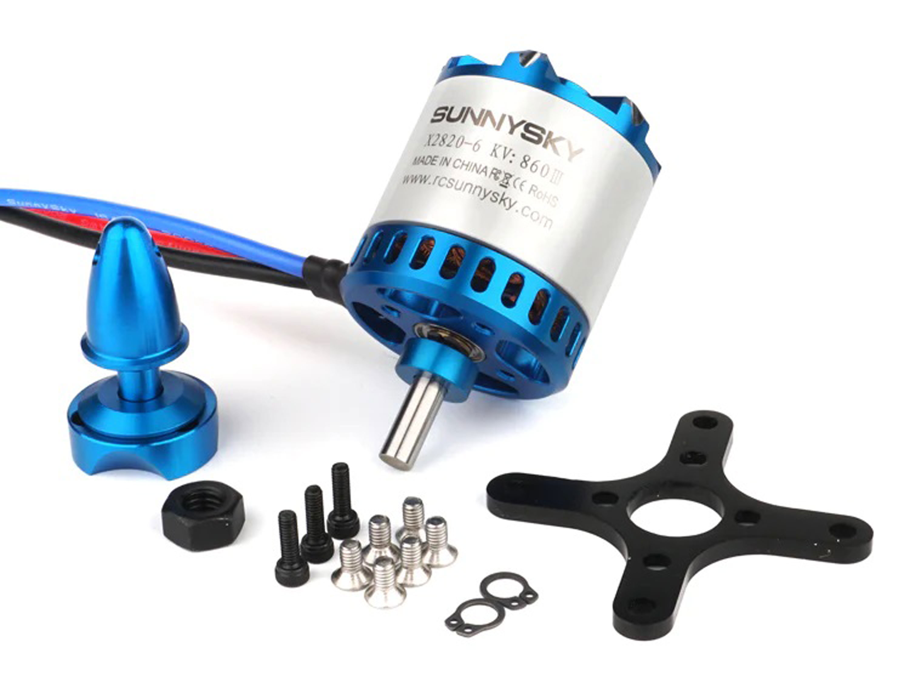 Двигун безколекторний SunnySky X2820-1000kv V3 (довгий вал) (світлина #4)