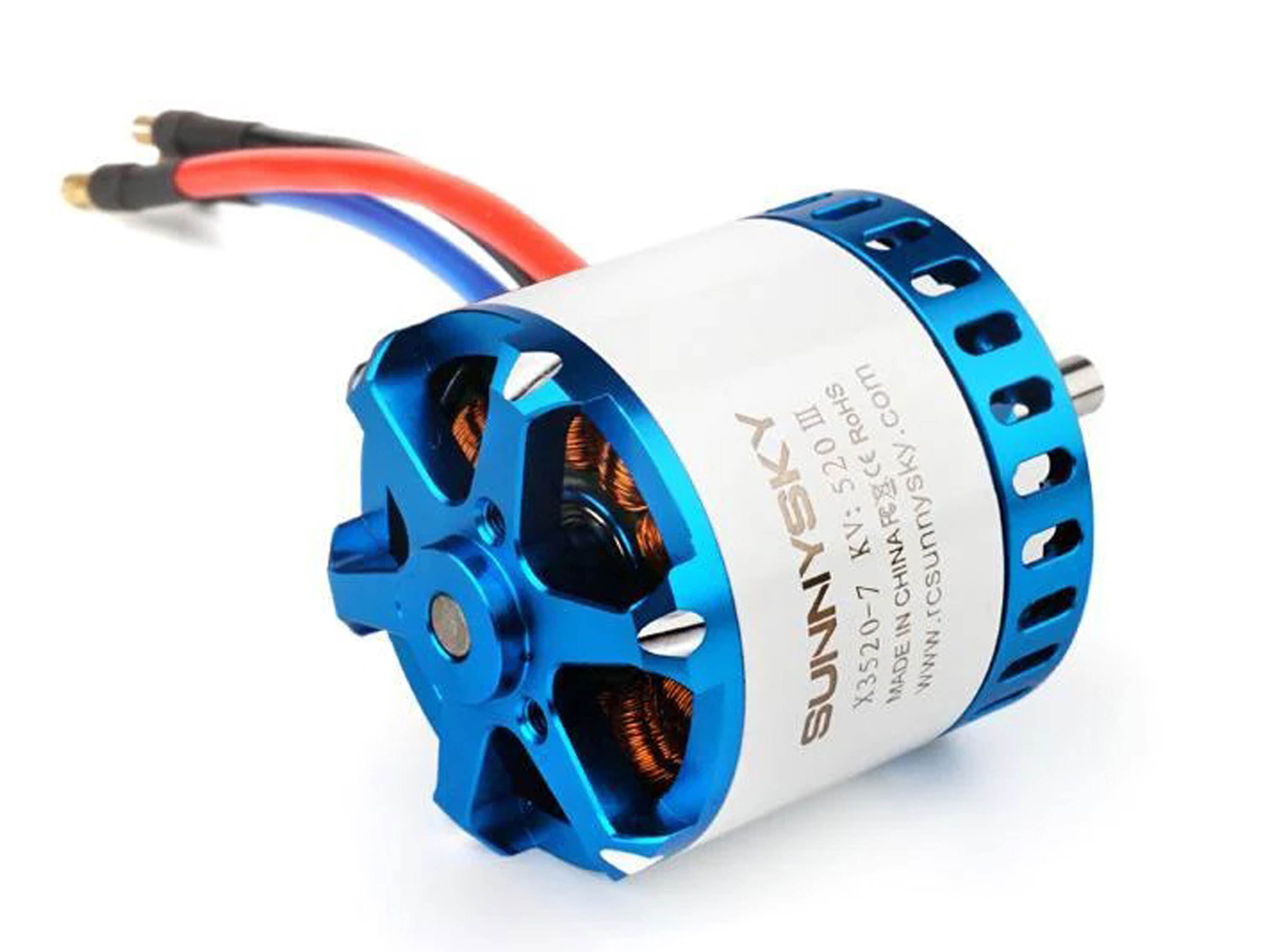 Двигун безколекторний SunnySky X3520-780kv V3 (довгий вал) (світлина #3)