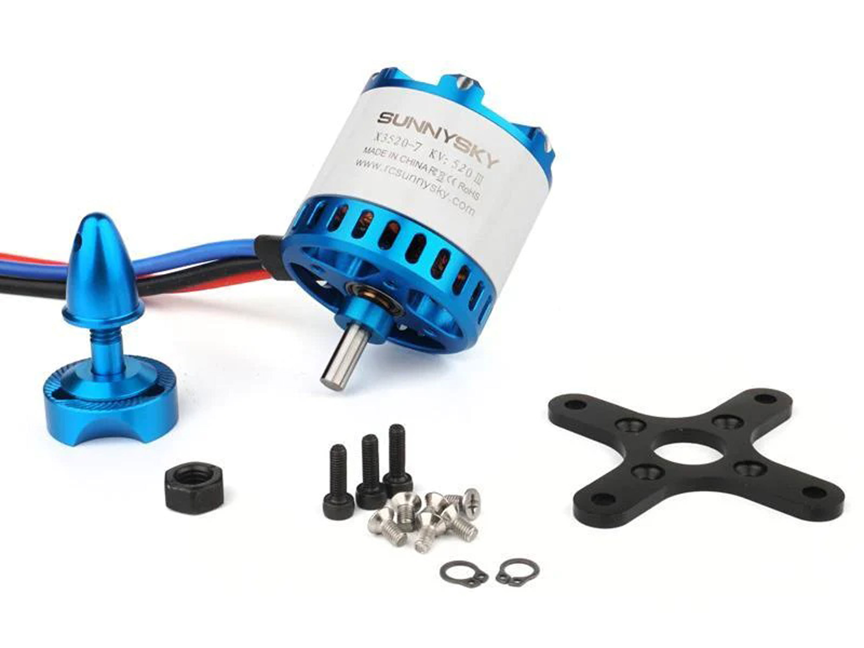 Двигун безколекторний SunnySky X3520-780kv V3 (довгий вал) (світлина #4)