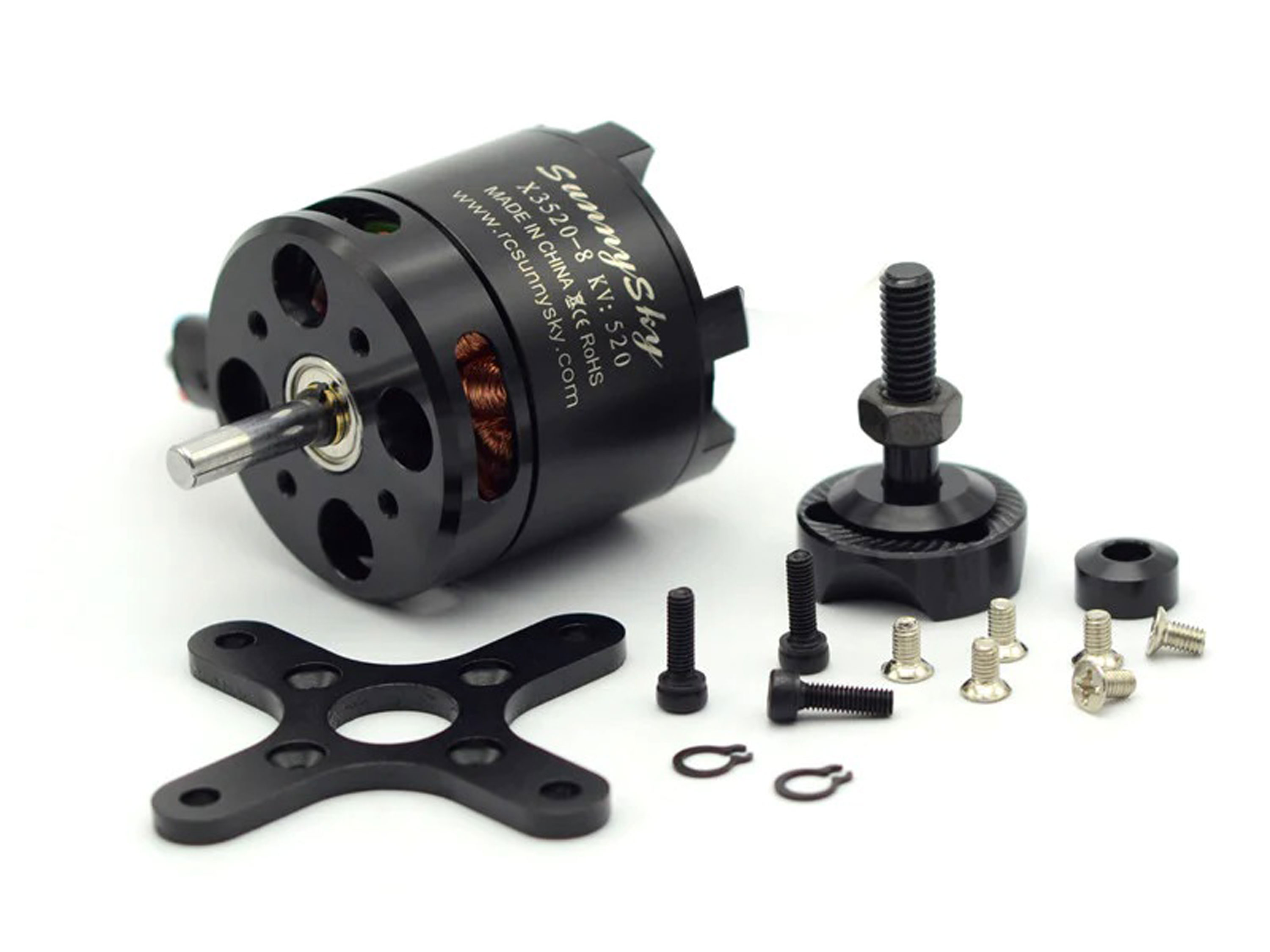 Двигун безколекторний SunnySky X3520-720kv V2 (довгий вал) (світлина #3)