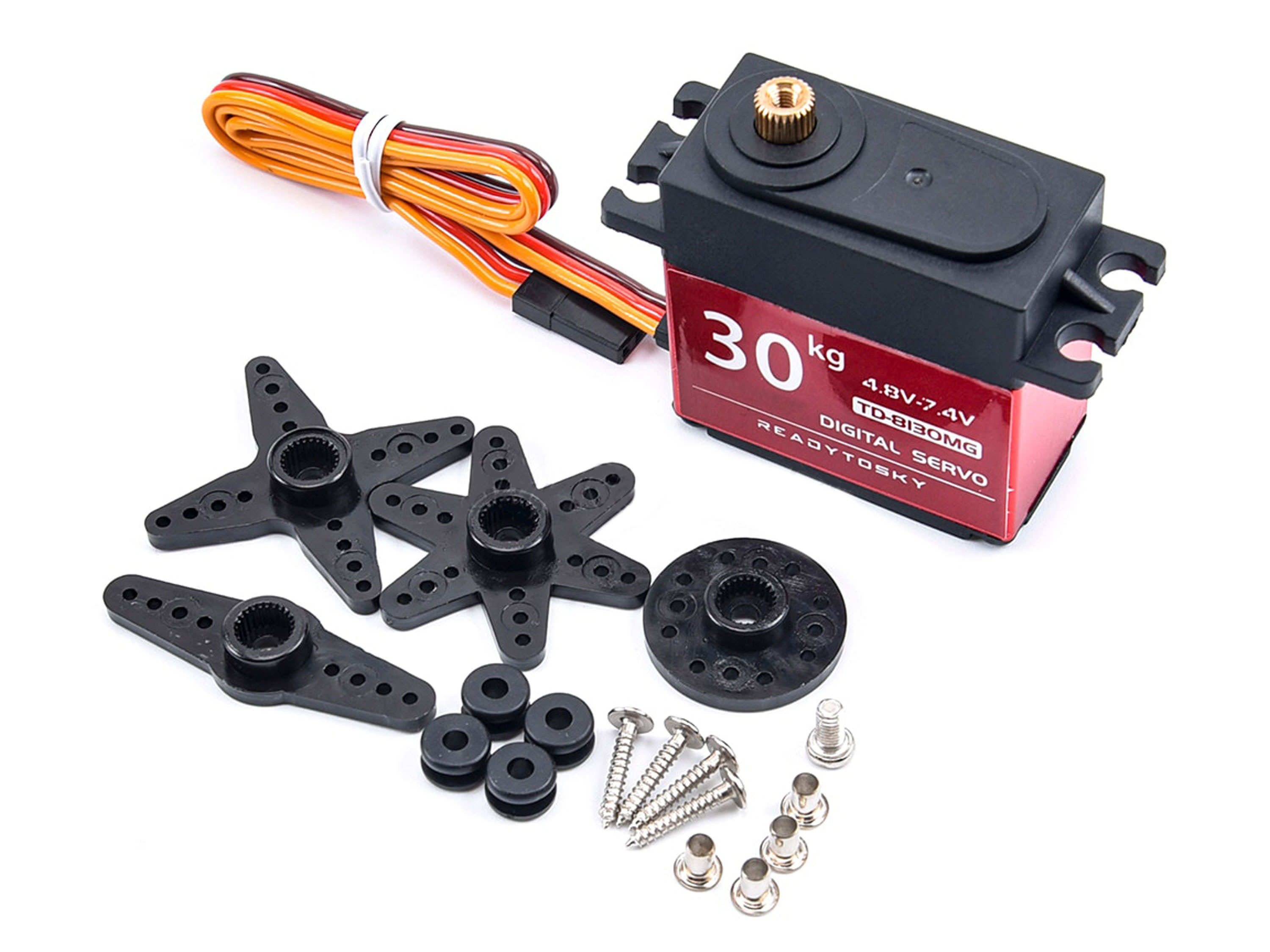 Сервомеханізм цифровий Readytosky TD-8130MG 56g/29.5kg/0.24sec (360°) (світлина #2)