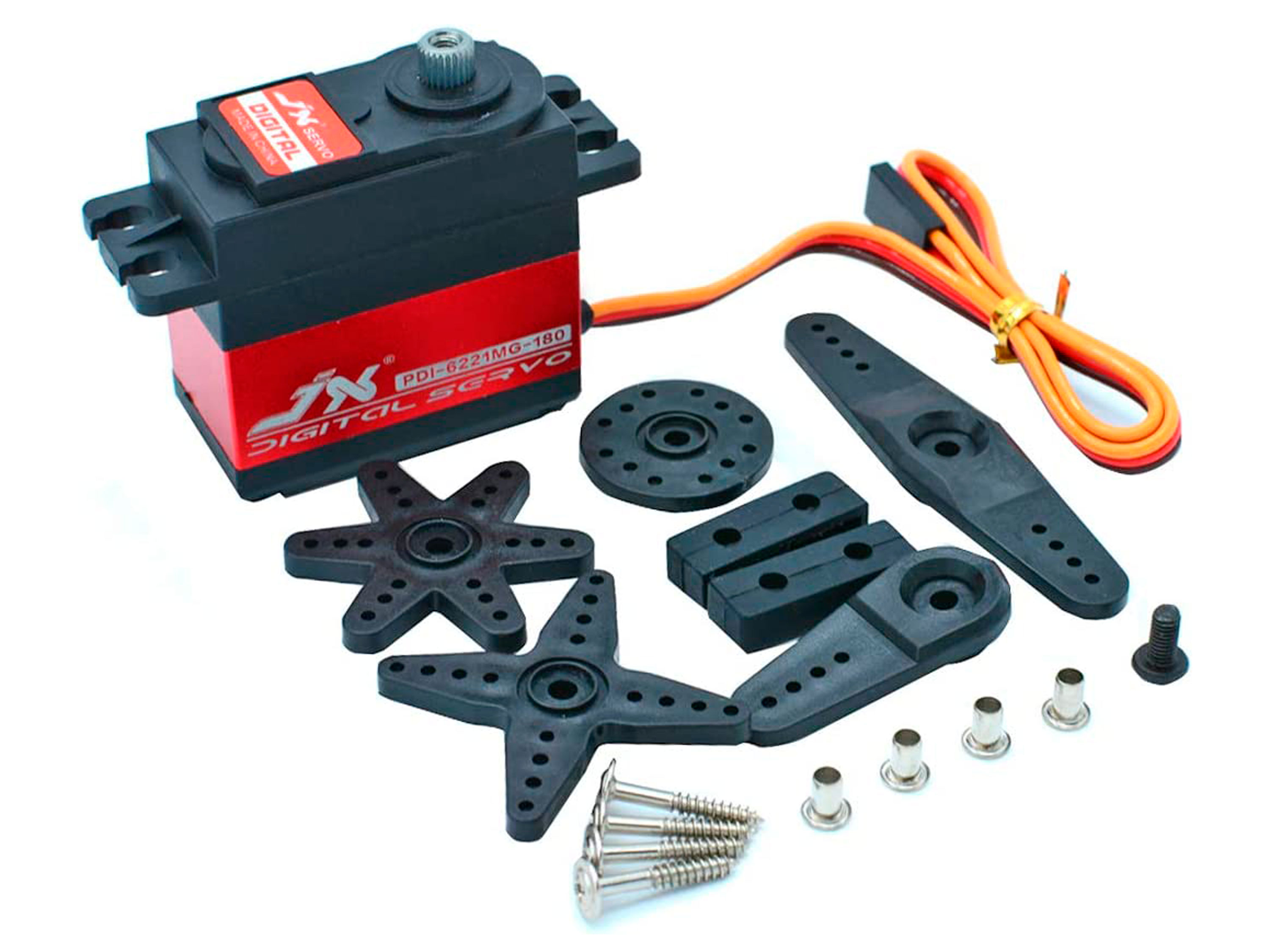 Сервомеханізм цифровий JX PDI-6221MG-180 62g/17.2kg/0.18sec (4.8В) (світлина #3)