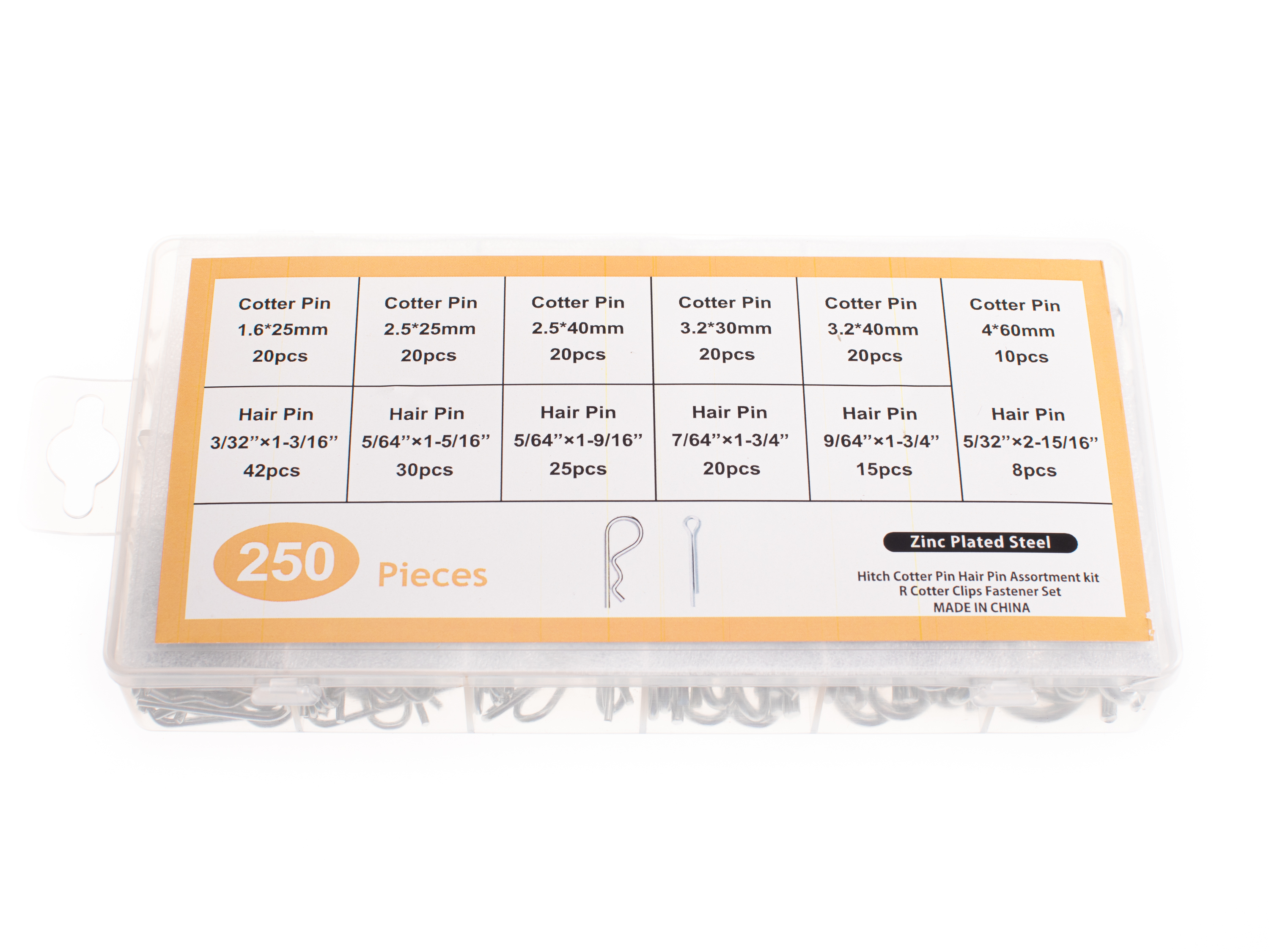 Набір сталевих кліпс (250шт) (світлина #2)