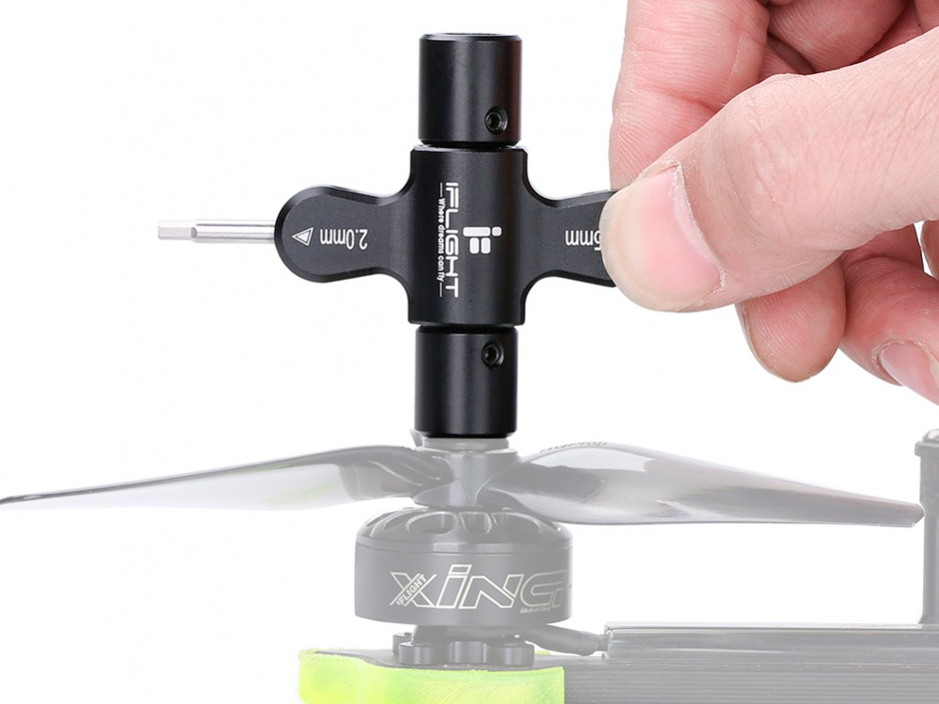 Викрутка шестигранник iFlight 1.5мм/2.0мм з гайковим ключом для пропелерів M3/M5 (світлина #4)