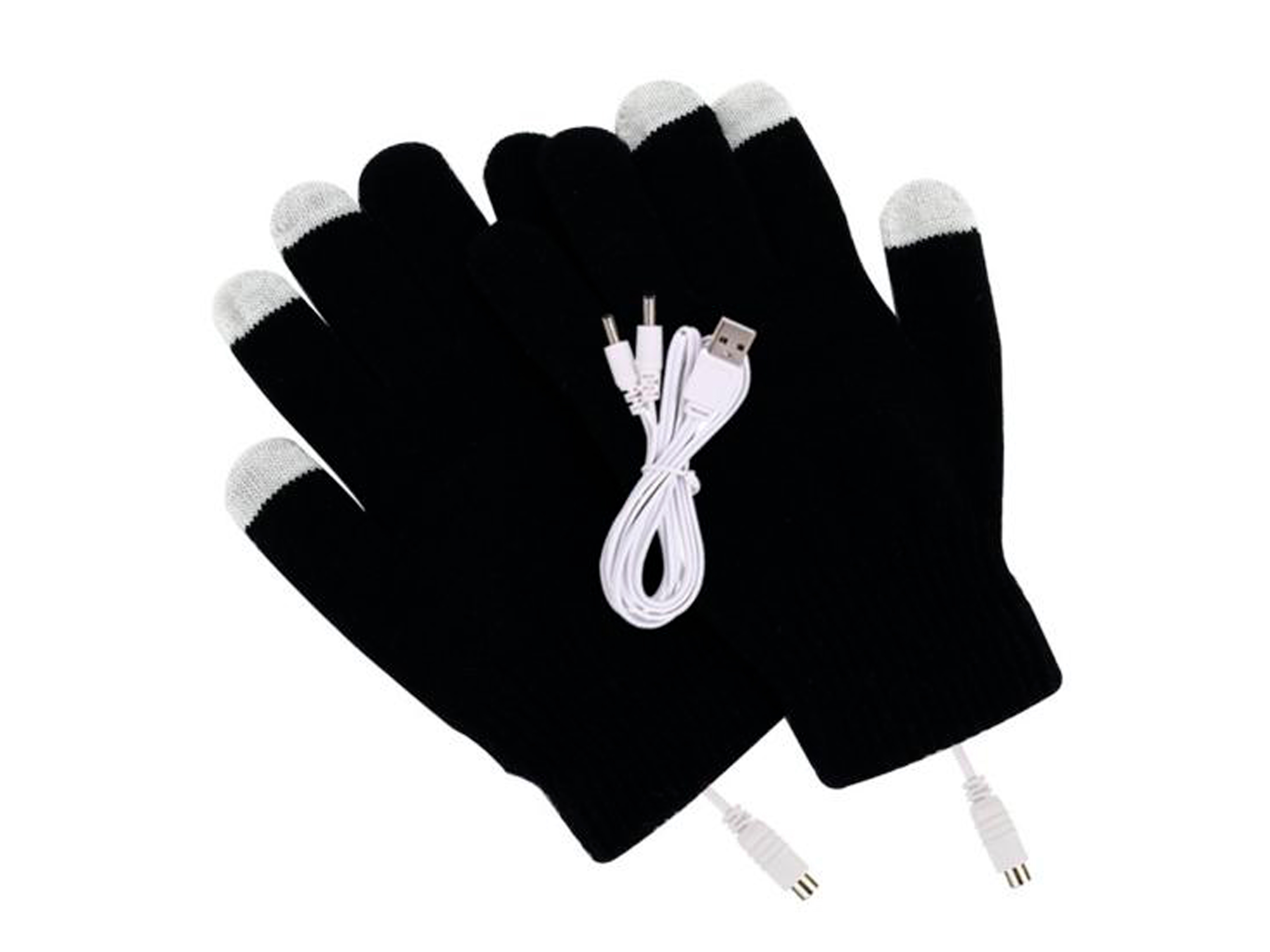 Зимові рукавиці USB з підігрівом (чорні) (світлина #3)
