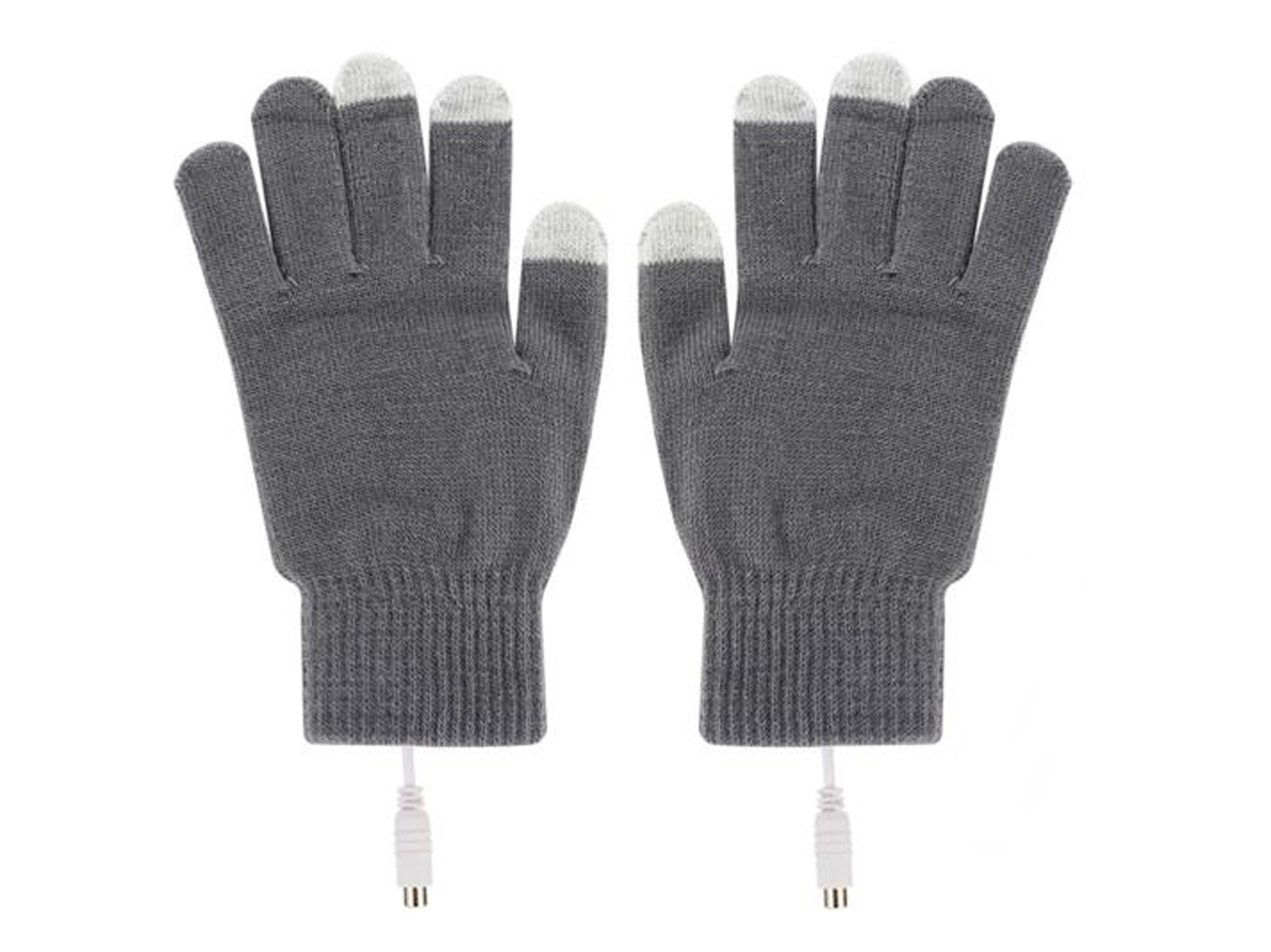 Зимові рукавиці USB з підігрівом (сірі) (світлина #1)
