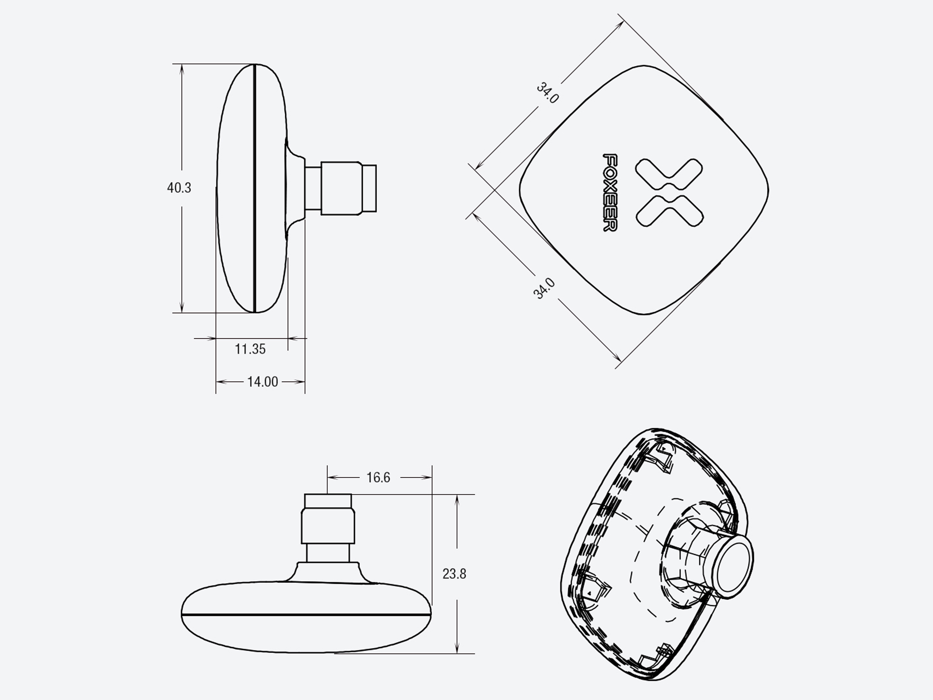 Патч антена Foxeer Echo 2 5.8ГГц SMA (RHCP) (світлина #4)