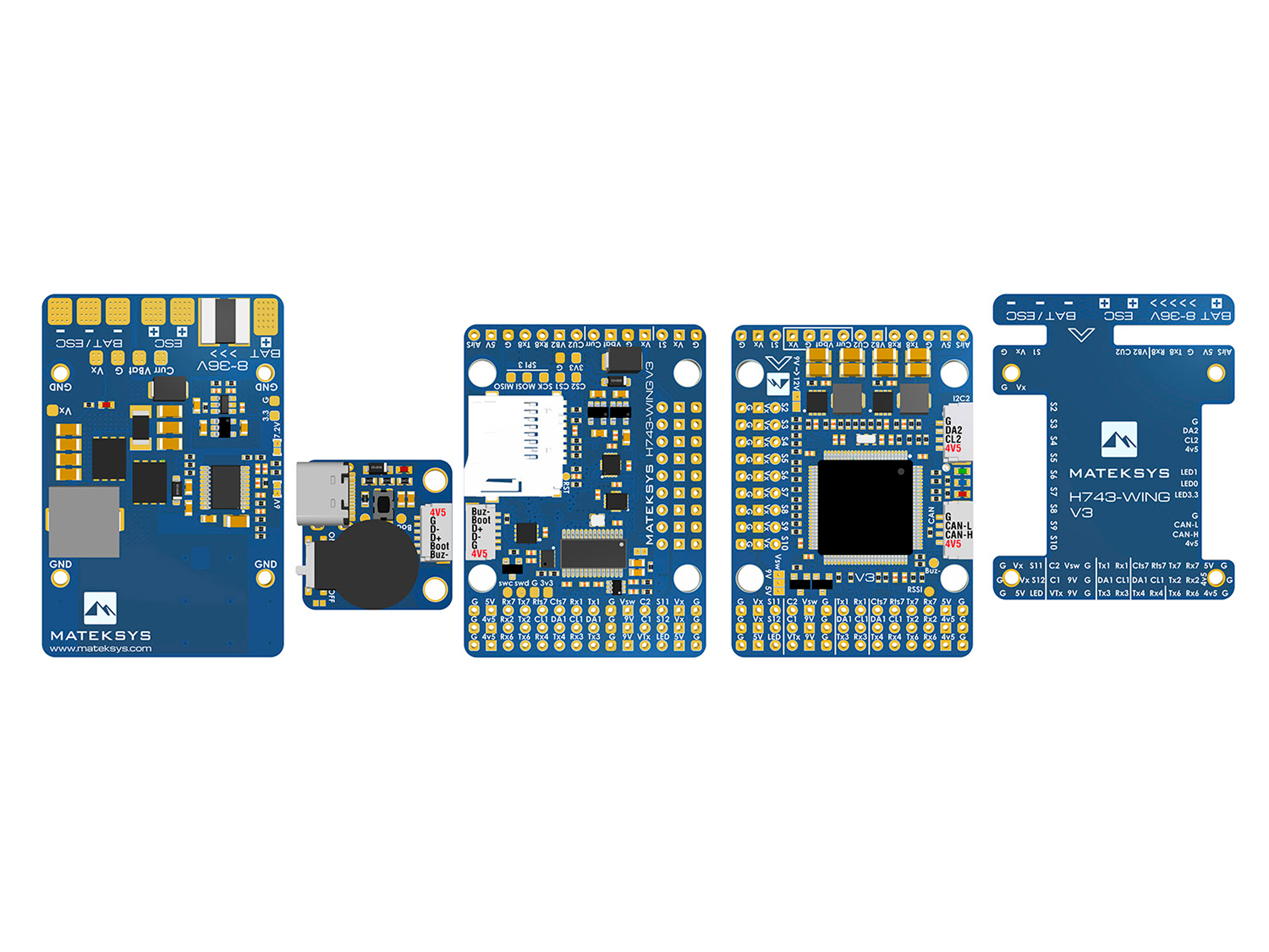 Польотний контролер Matek H743-WING V3 (світлина #2)