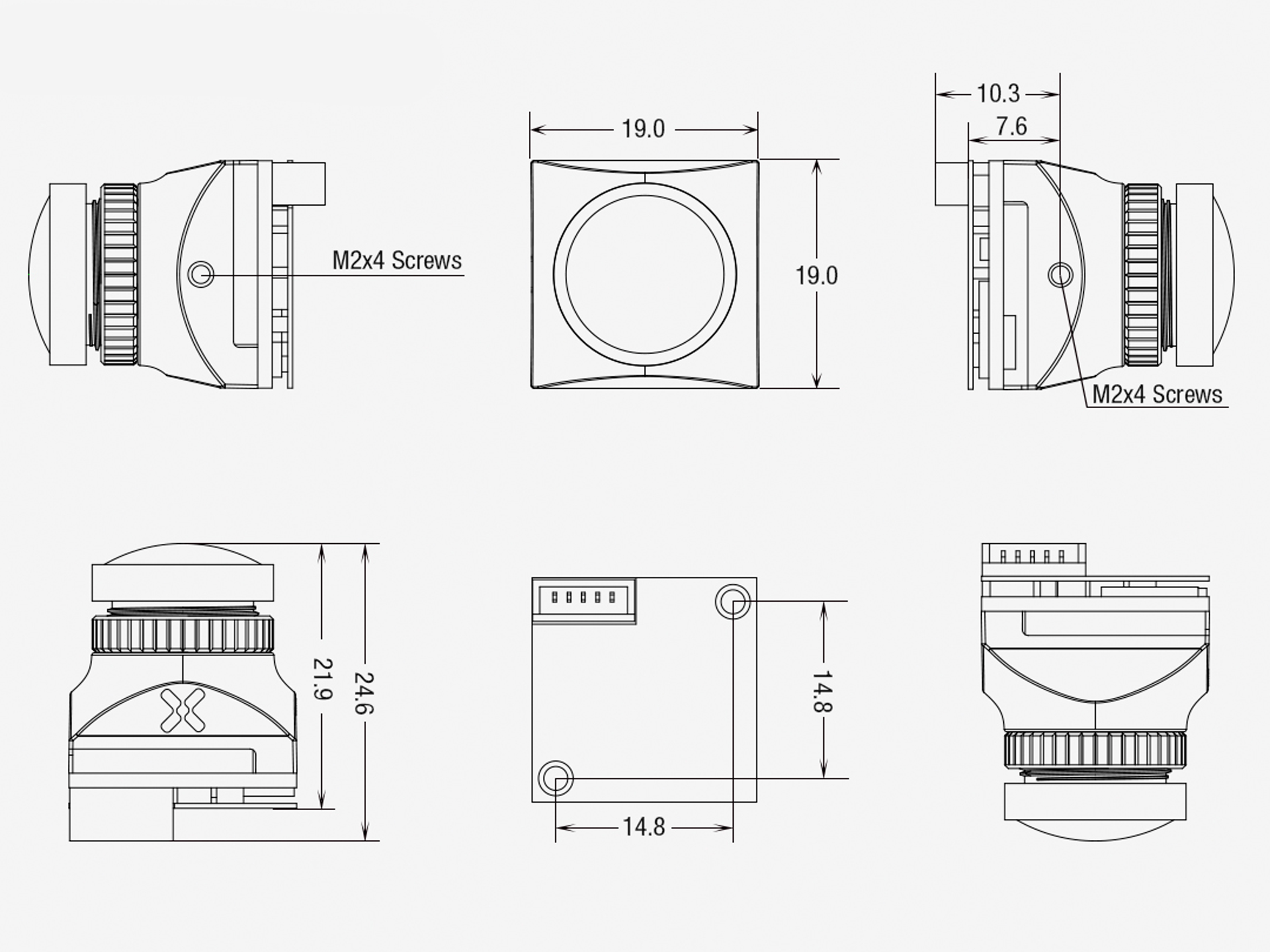 Камера Foxeer Falkor 3 Micro FPV 1200TVL 1.7мм (чорна) (світлина #5)
