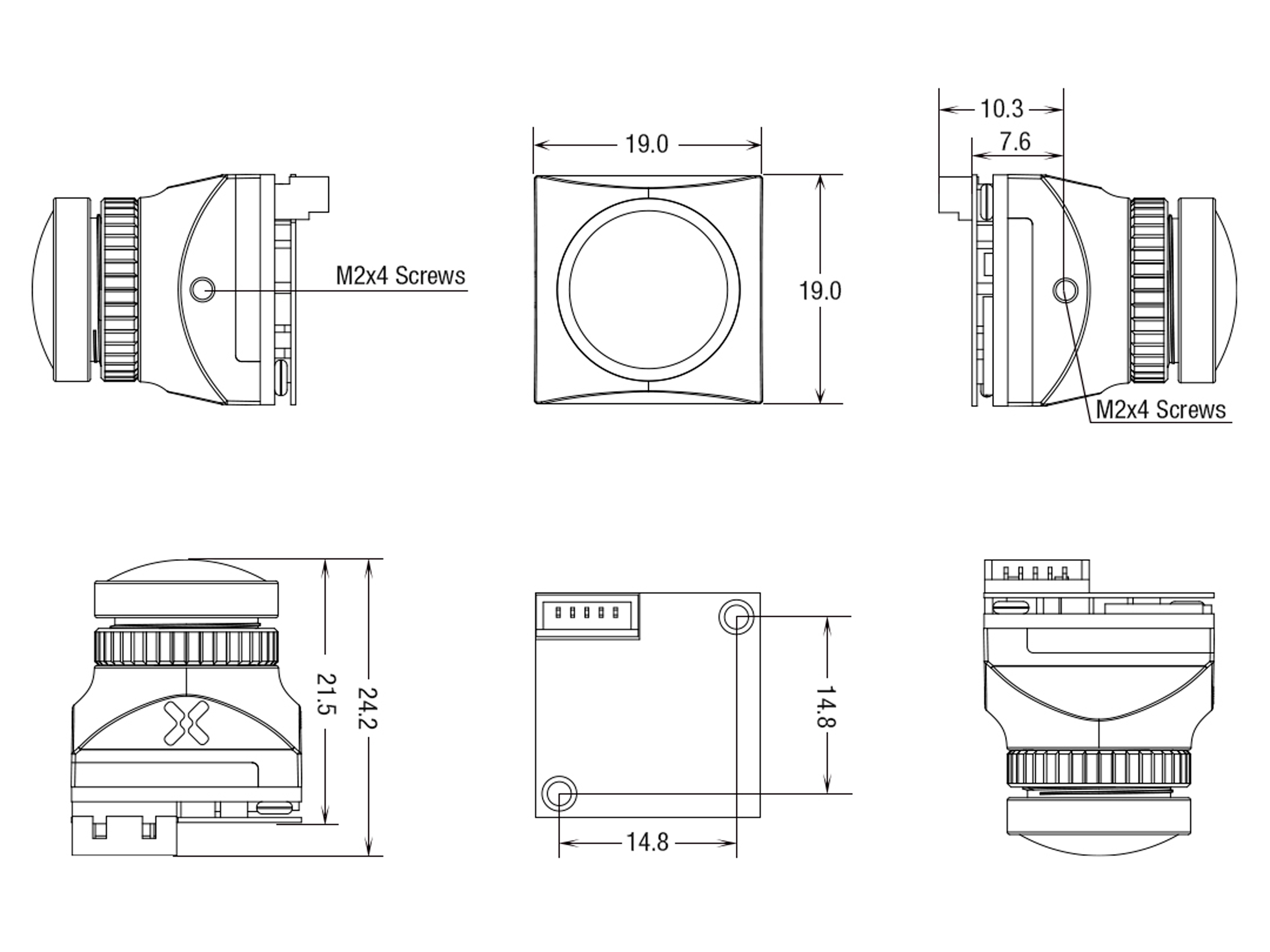 Камера Foxeer T Rex Micro FPV 1500TVL 1.7мм (чорна) (світлина #5)