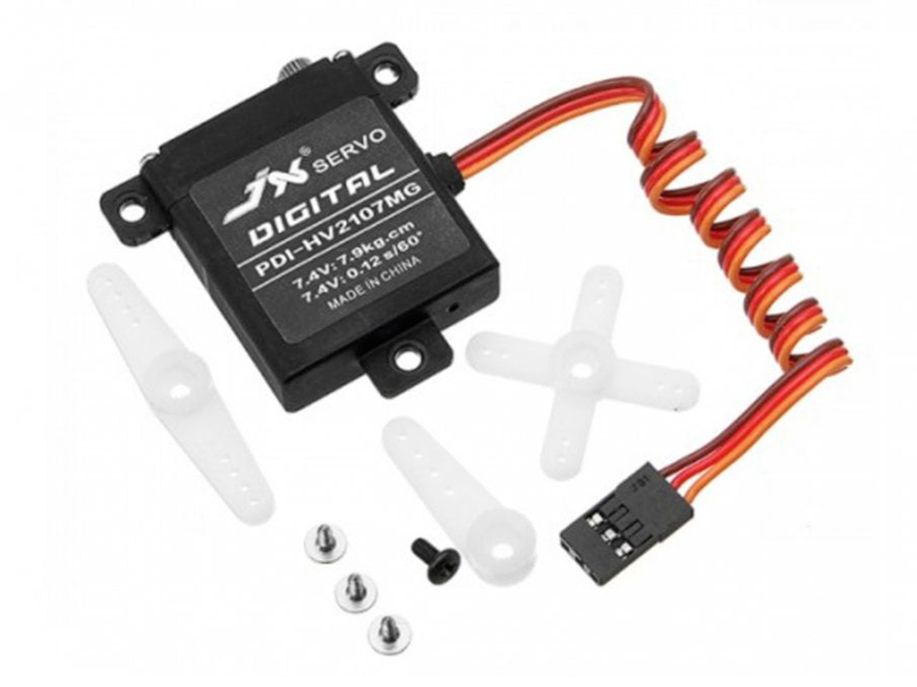 Сервомеханізм цифровий JX PDI-HV2107MG 21g/6.8kg/0.14sec (6.0В) (світлина #3)