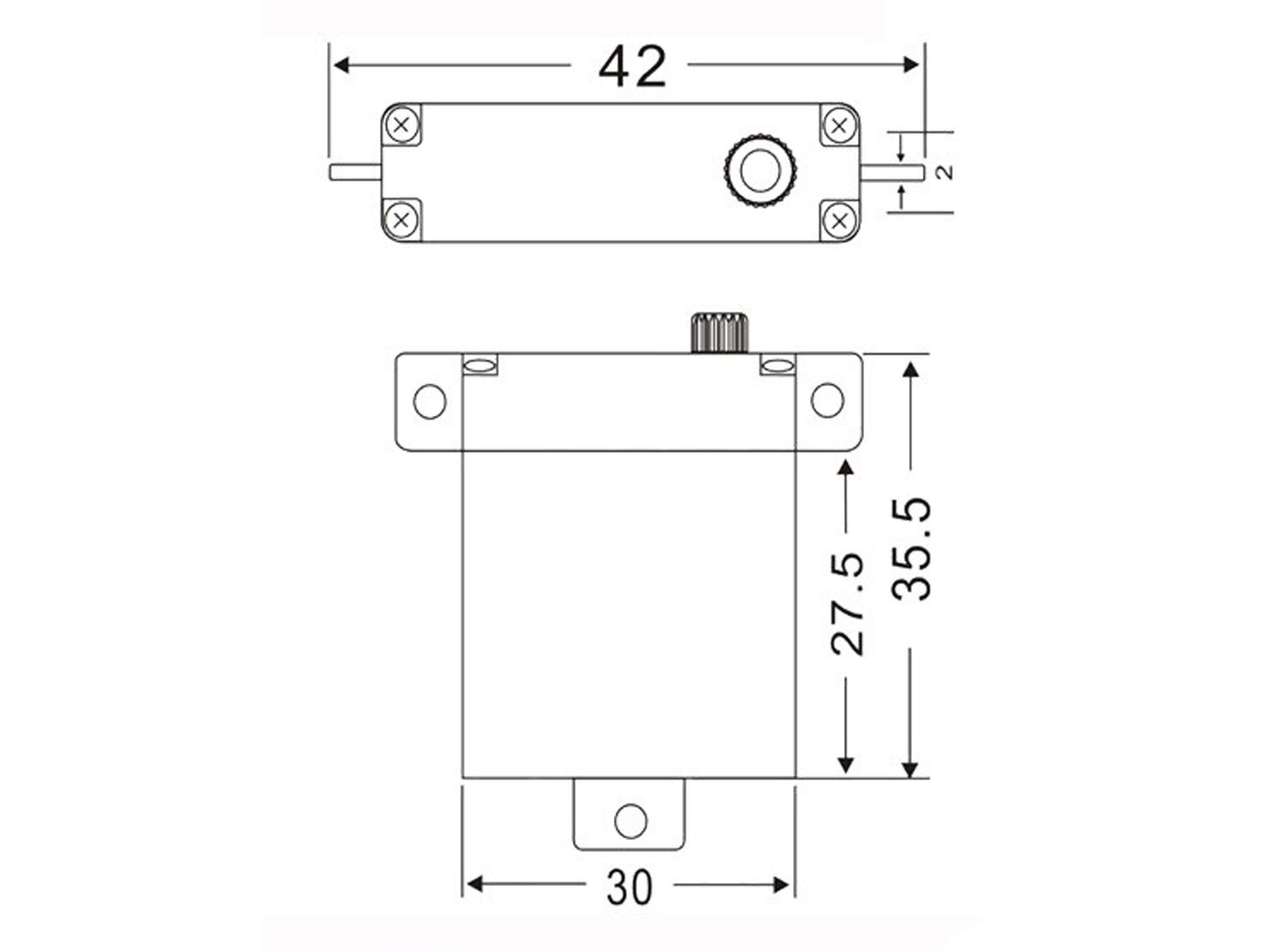Сервомеханізм цифровий JX PDI-HV2107MG 21g/6.8kg/0.14sec (6.0В) (світлина #4)