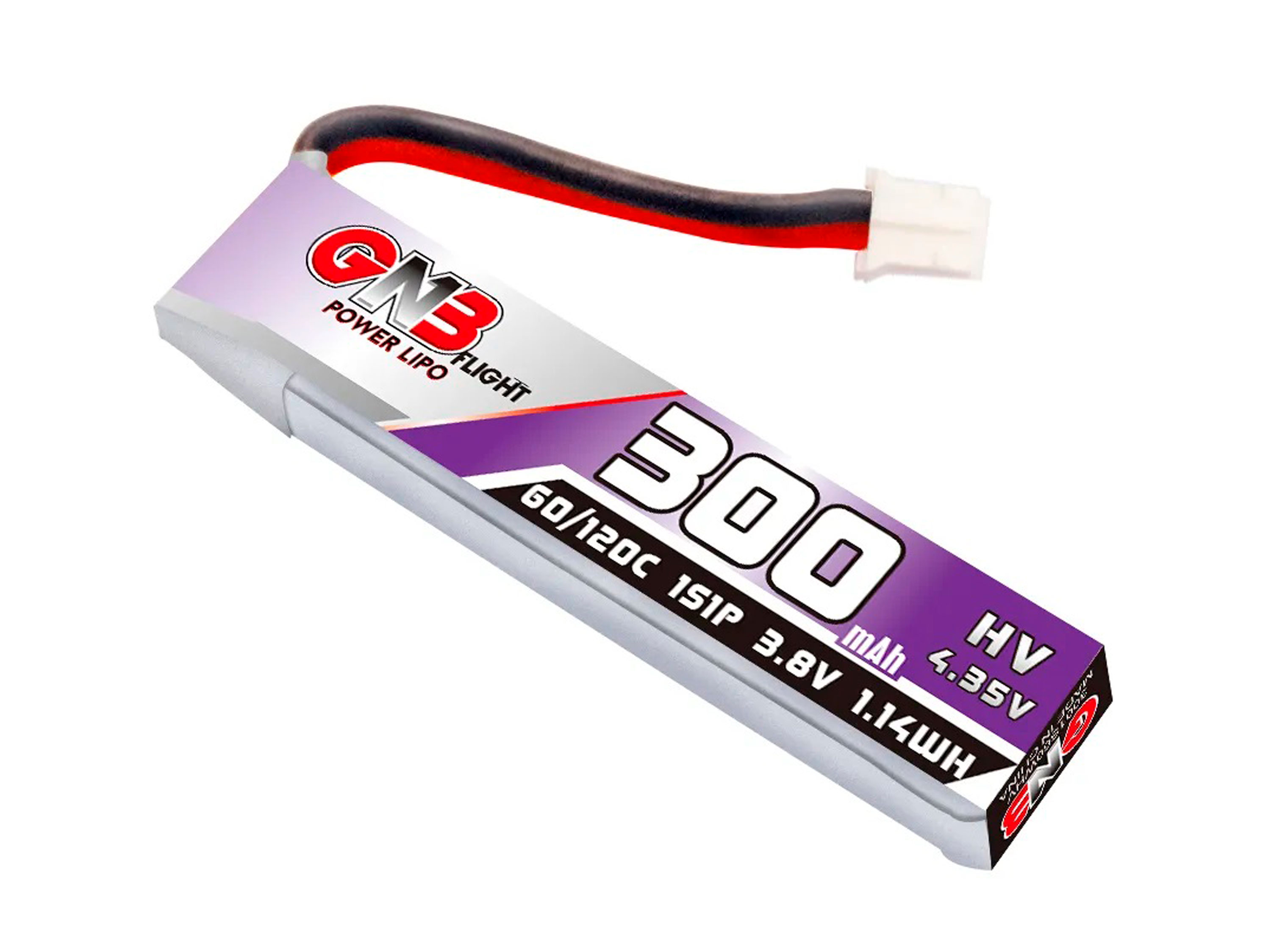 Акумулятор Gaoneng GNB HV PH2.0 300mAh 1S 60C (з дротом) (світлина #1)